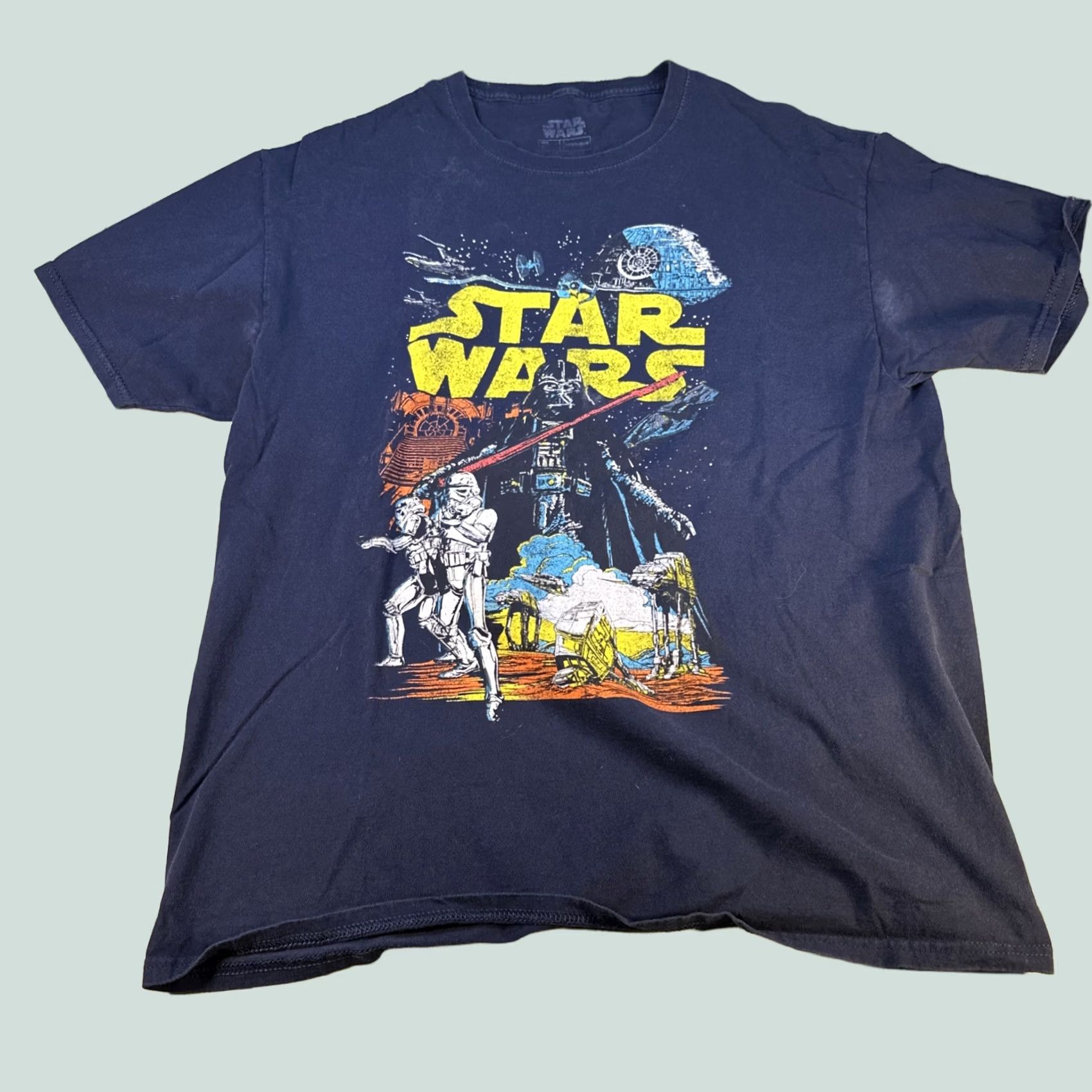Vintage Fifth Sun Star Wars Darth Vader T-Shirt Large Mens XL Gray Stars Theme Shirt Size US XL / EU 56 / 4 - 1 Thumbnail