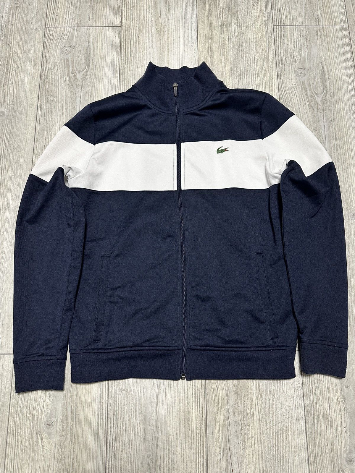 Lacoste Vintage Lacoste Sport Light Jacket White/Navy Crocodile Size US M / EU 48-50 / 2 - 1 Thumbnail