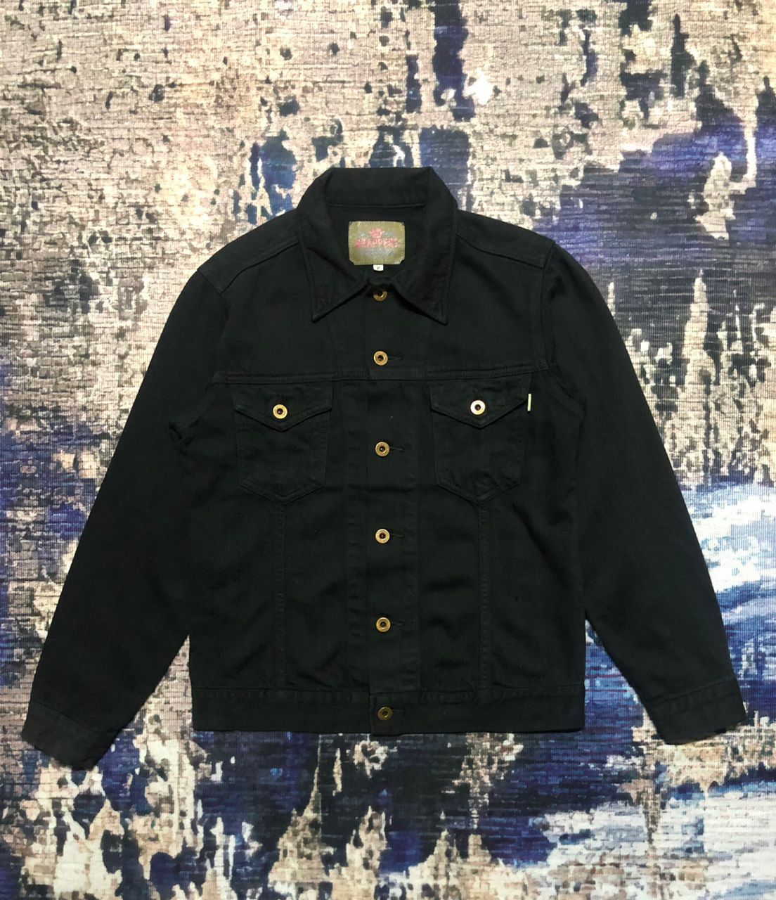 Japanese Brand Brapppers Soft Denim All Black Jacket Size US S / EU 44-46 / 1 - 1 Thumbnail