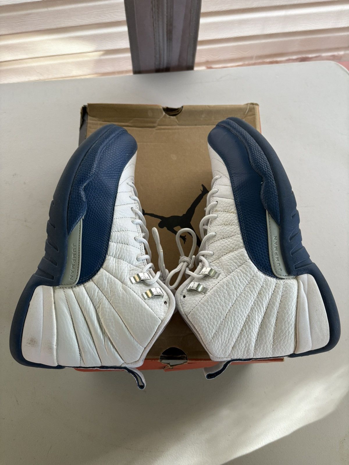 Nike NIKE AIR JORDAN XII 12 WHITE FRENCH BLUE 130690-113 MENS 9 Size US 9 / EU 42 - 7 Thumbnail