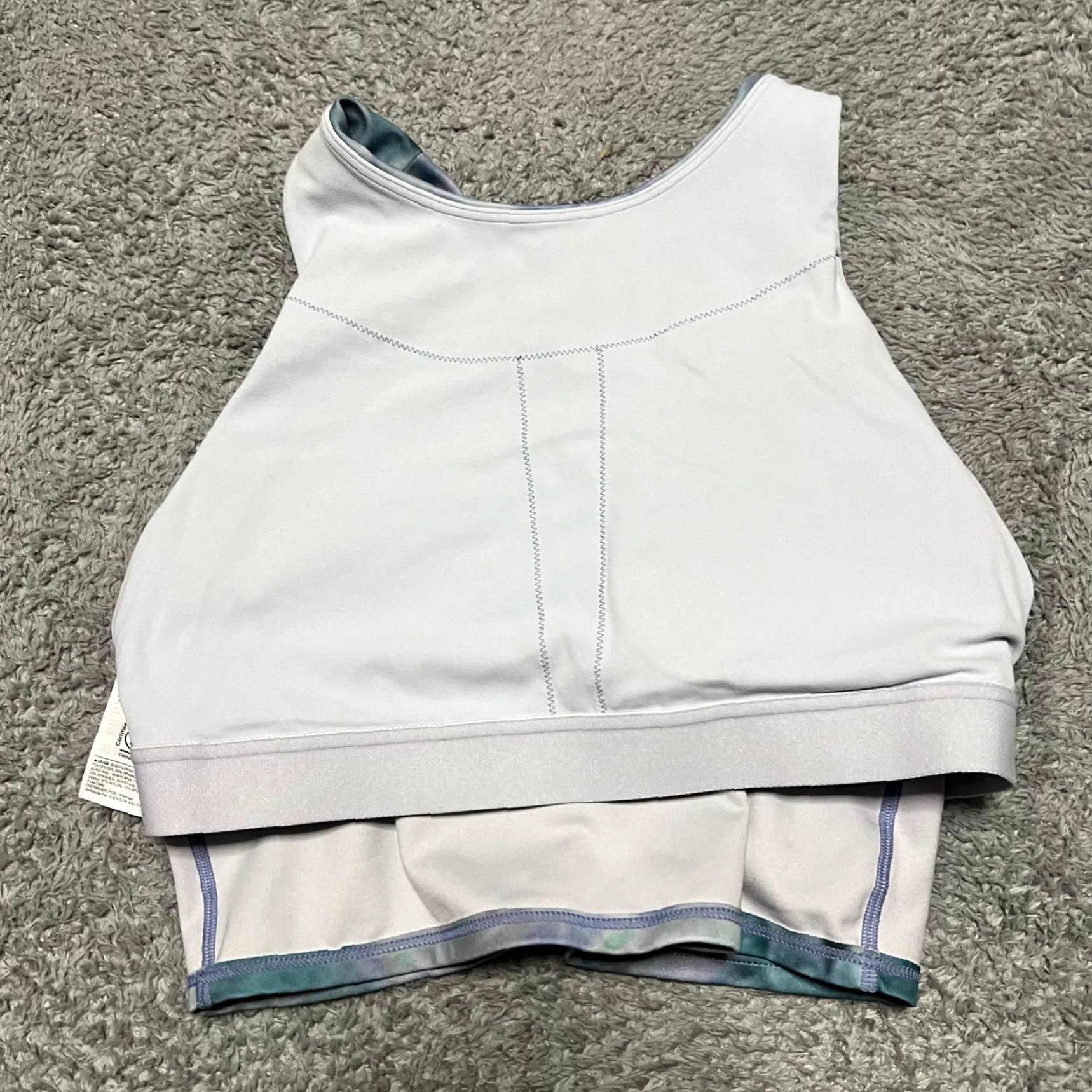 Athleta Athleta Crop Top Sports Bra Womens Small Tie Dye Blue Green Athletic Size S / US 4 / IT 40 - 3 Thumbnail