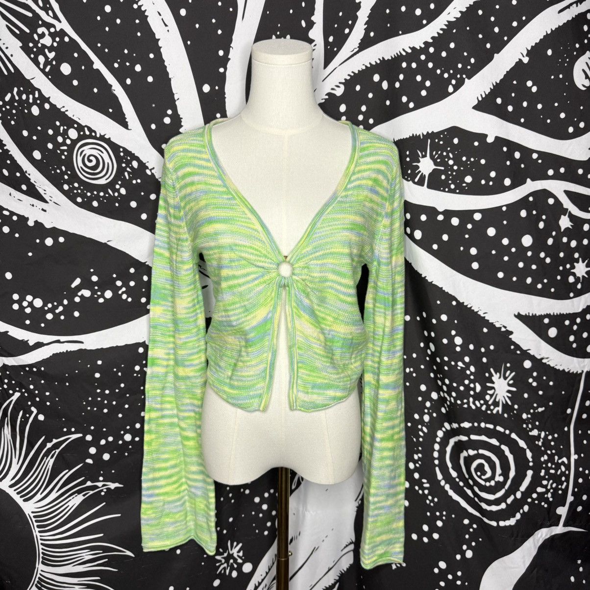 American Eagle Outfitters American Eagle Outfitters Lime Green Multi-Stripe Long Sleev Size M / US 6-8 / IT 42-44 - 1 Thumbnail