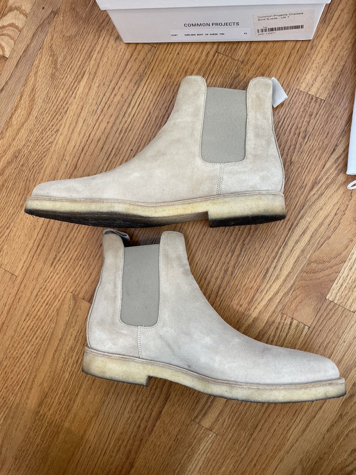 Common Projects Common Projects Tan Suede Chelsea Boots UK7/US8 Size US 8 / EU 41 - 5 Thumbnail