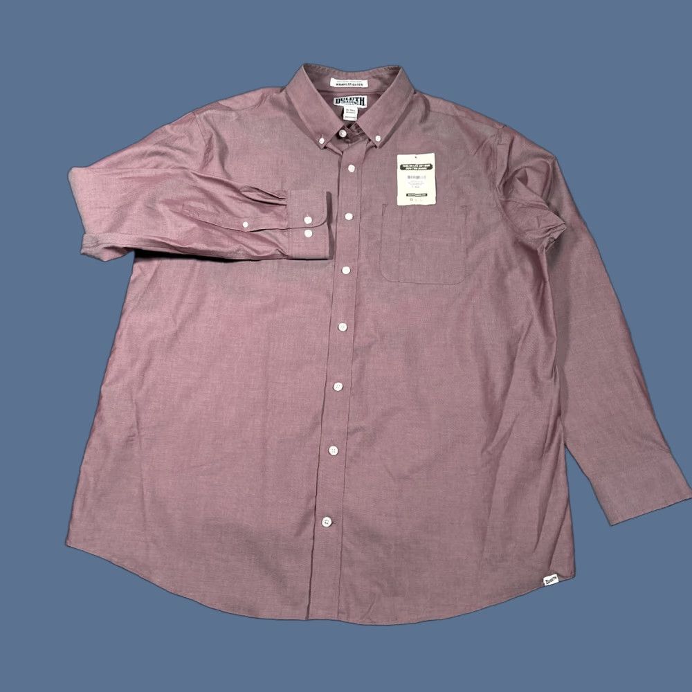 Vintage Duluth Shirt Mens XLT Burgund yWrinkle Resistant Relaxed Button-Down Collared Big & Tall Classic Outdoor Button-Up Size US XL / EU 56 / 4 - 1 Thumbnail