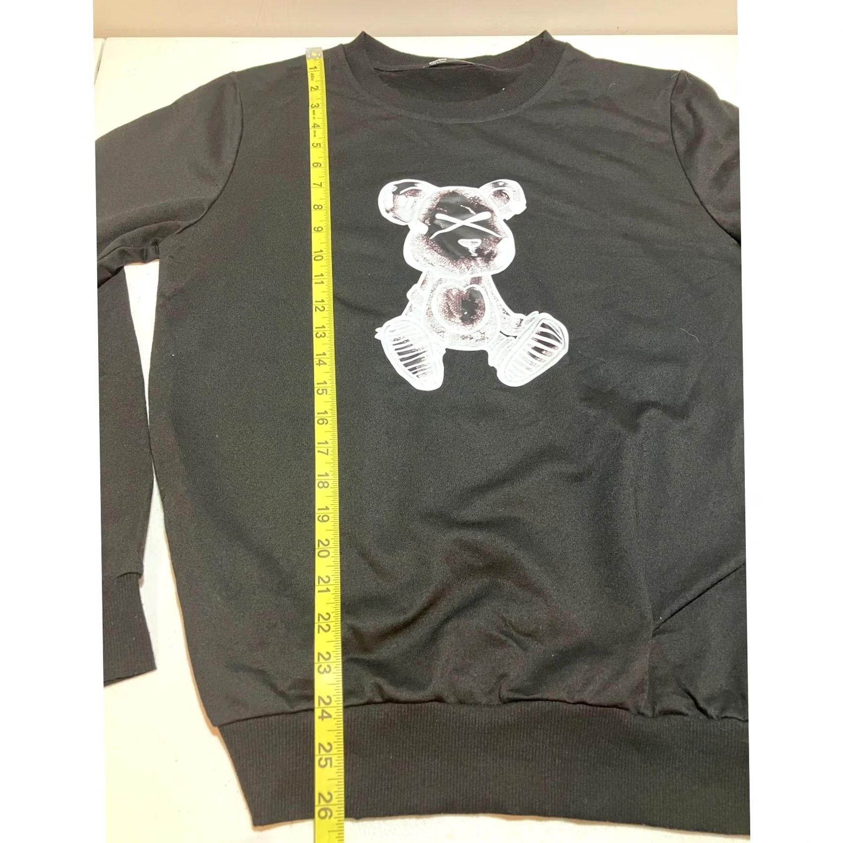 Vintage Romwe Men's Streetwear Printed Sweatshirt Undercover Teddy Bear Size S Black Pullover Sweatshirt Mens Small Shirt/Top Size US S / EU 44-46 / 1 - 6 Thumbnail