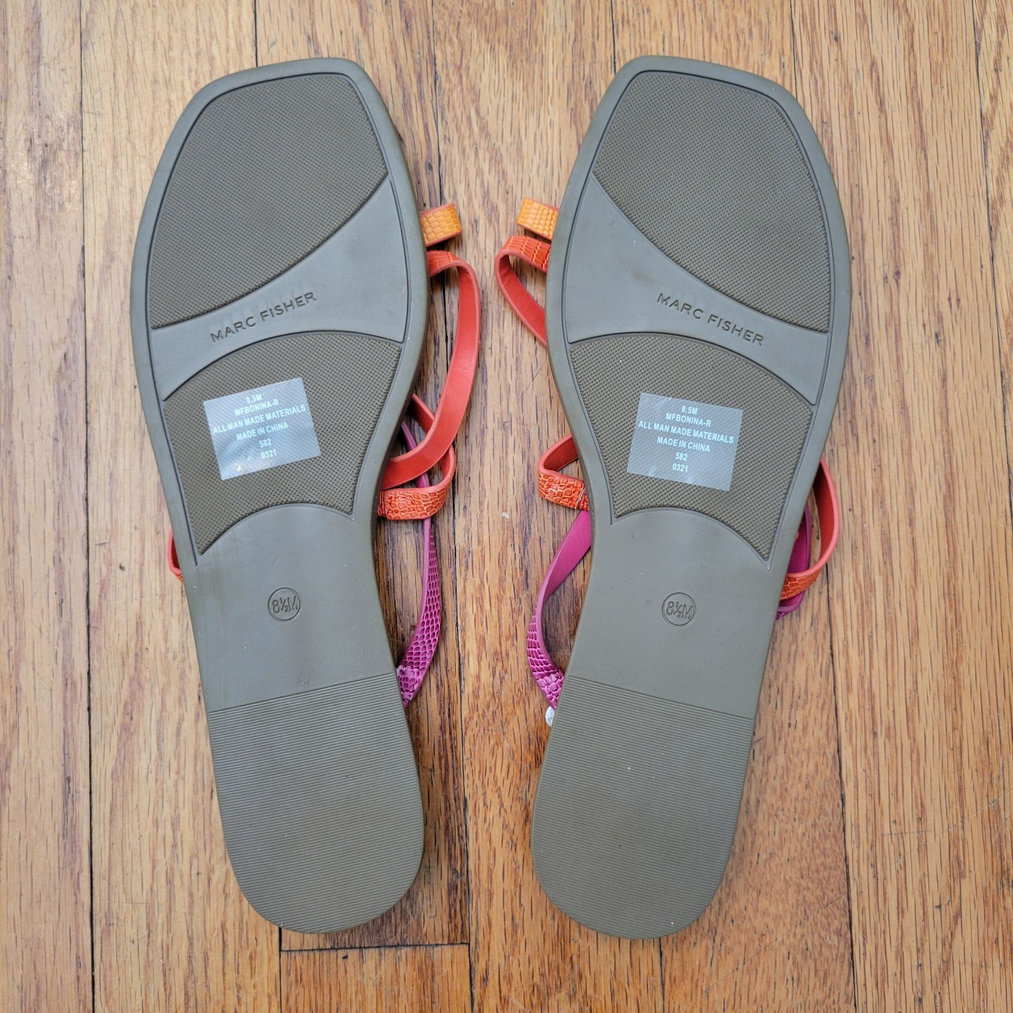 Marc Fisher Marc Fisher Strappy Sandals 8.5M Ombre Pink Orange Summer Cr Size US 8.5 / IT 38.5 - 4 Thumbnail