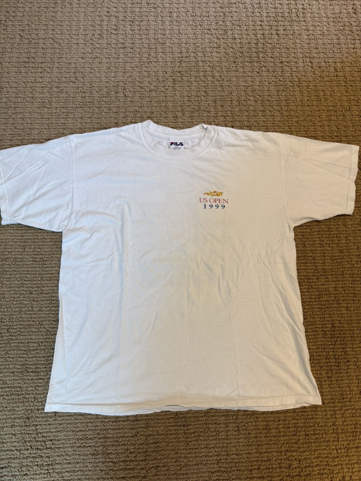 Fila Fila Vintage US Open Tee 1999 Size US XL / EU 56 / 4 - 2 Thumbnail