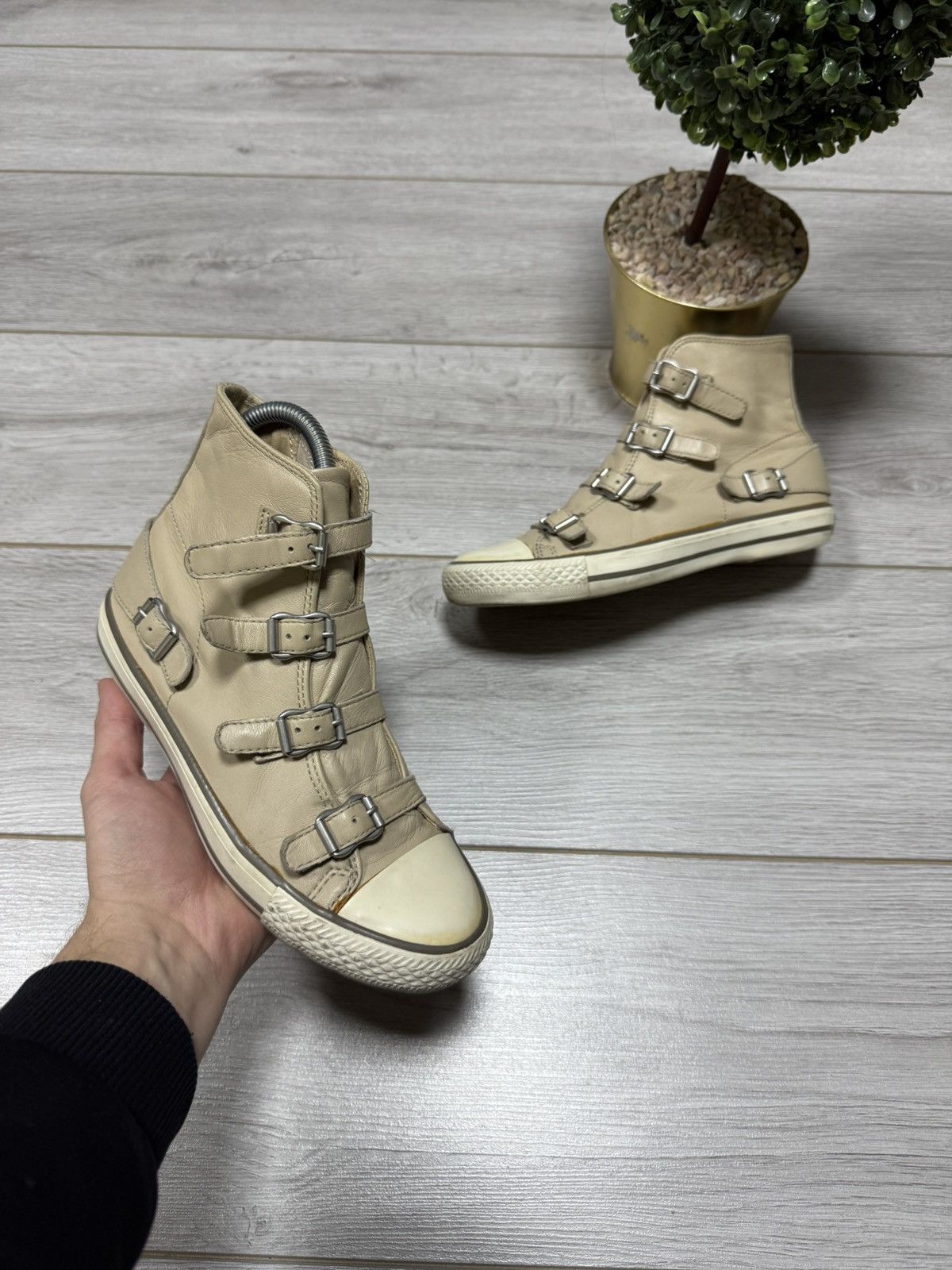 ASH ASH leather zip high sneakers boots shoes vintage Size US 7 / IT 37 - 1 Thumbnail