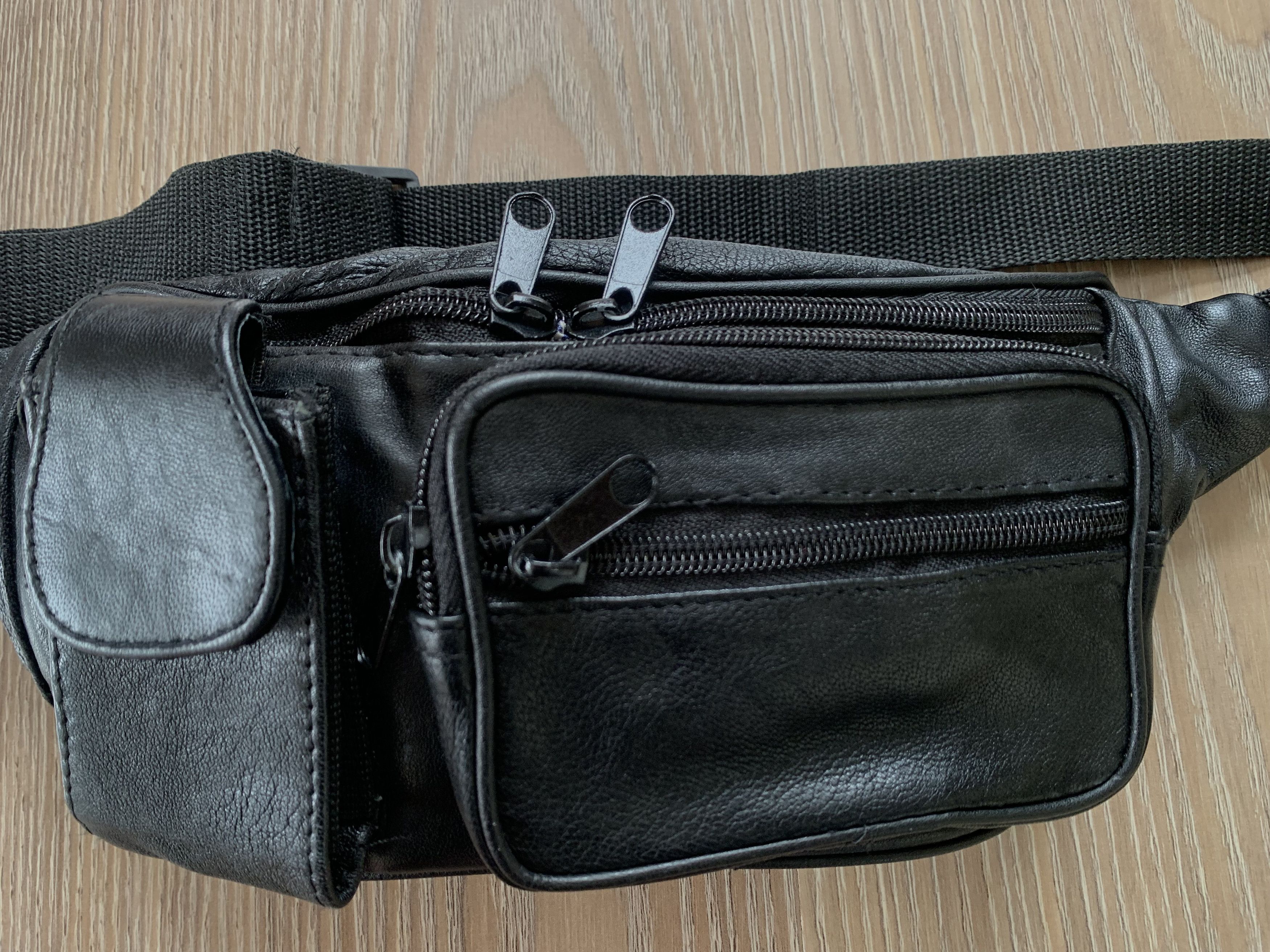 Handmade Hand Made Vintage Black Leather Fanny Pack Size ONE SIZE - 4 Thumbnail