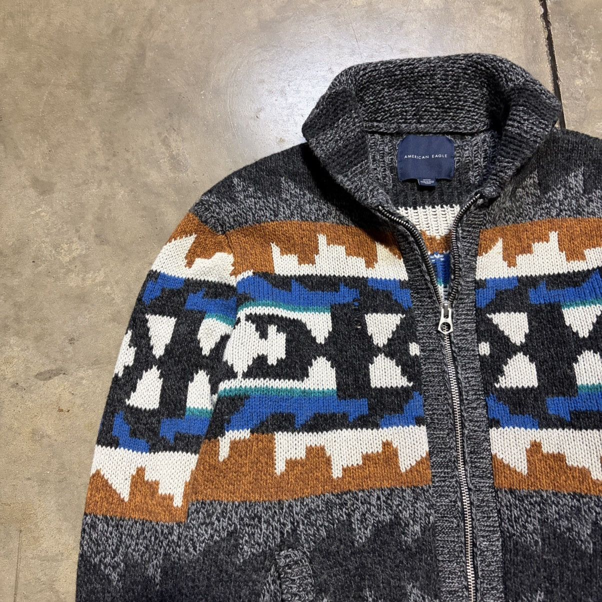 American Eagle Outfitters Vintage American Eagle Sweater Cardigan Zip Western Cowichan Size US M / EU 48-50 / 2 - 3 Thumbnail