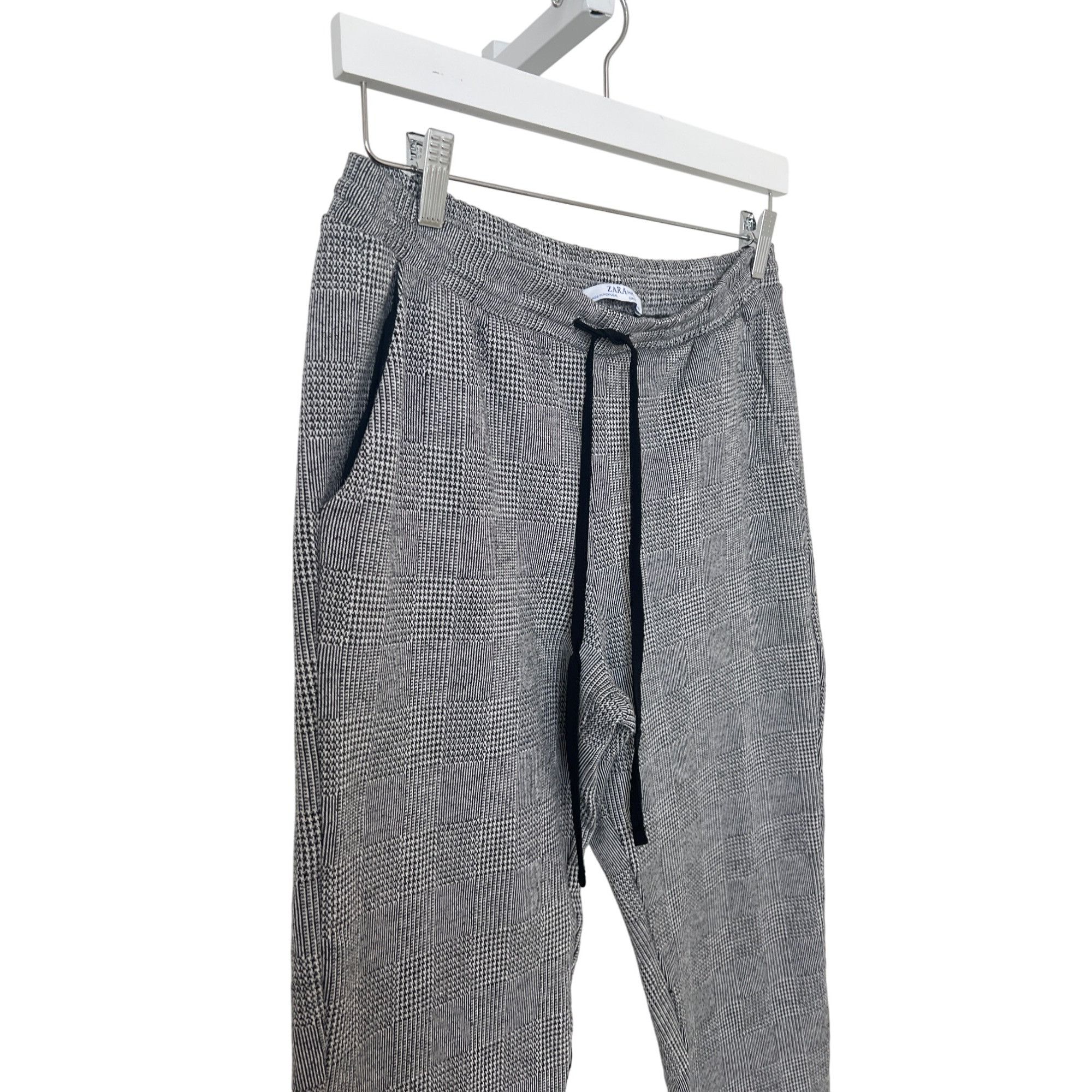 Zara Zara Basic Glen Check Plaid Lounge Pants Size 30" / US 8 / IT 44 - 2 Thumbnail