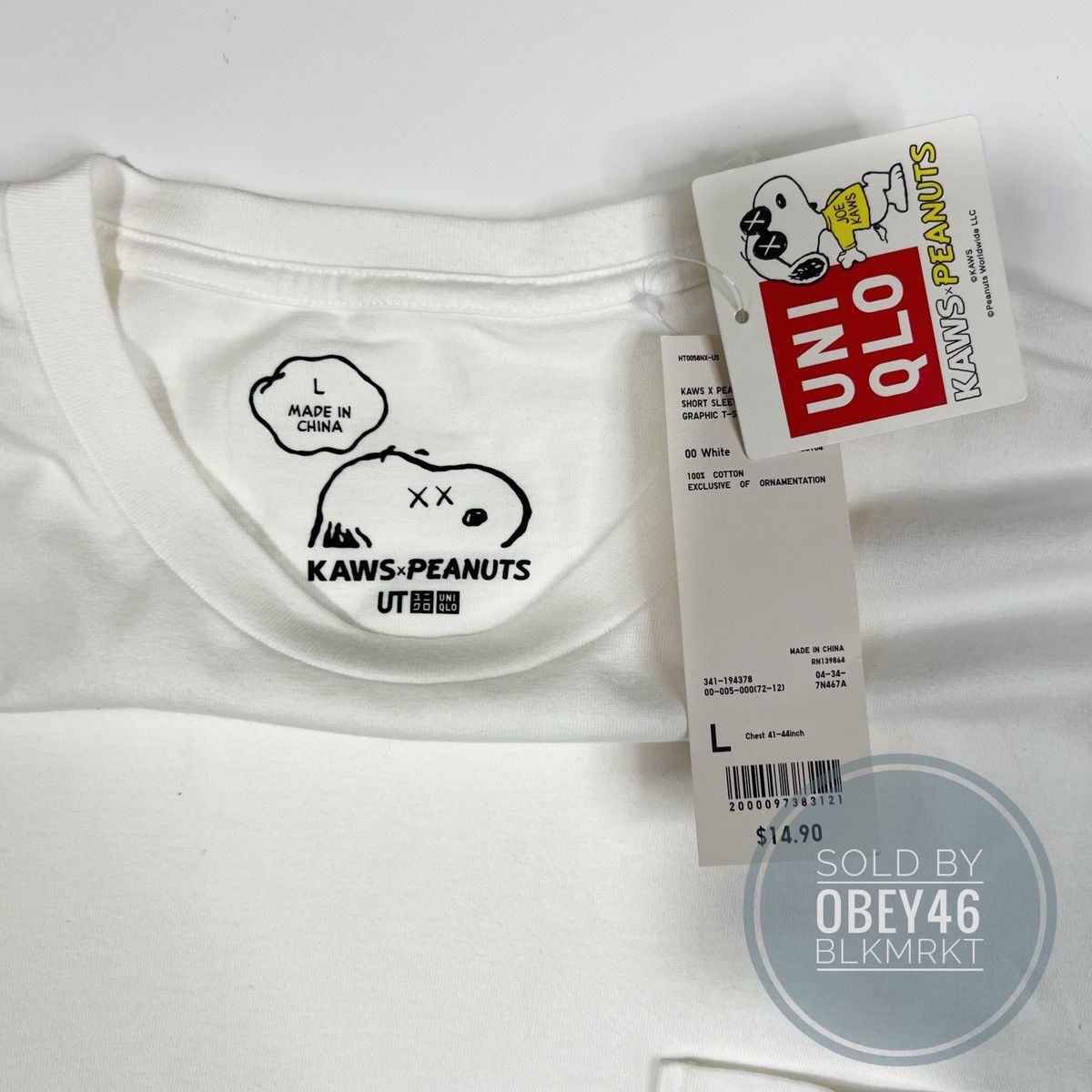 Kaws × Peanuts × Uniqlo KAWS X Uniqlo X Peanuts Snoopy Face Pocket Tee Size US L / EU 52-54 / 3 - 2 Thumbnail