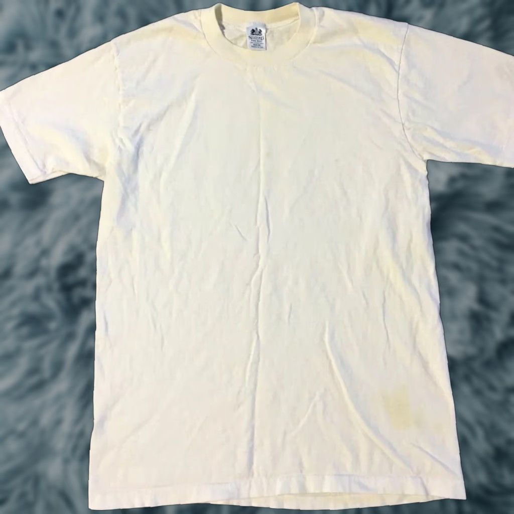 Stafford VINTAGE Stafford Shirt S White 90s Grunge Distressed 100% Cotton Single Stitch USA Mens Girls Womens? Size US S / EU 44-46 / 1 - 1 Thumbnail