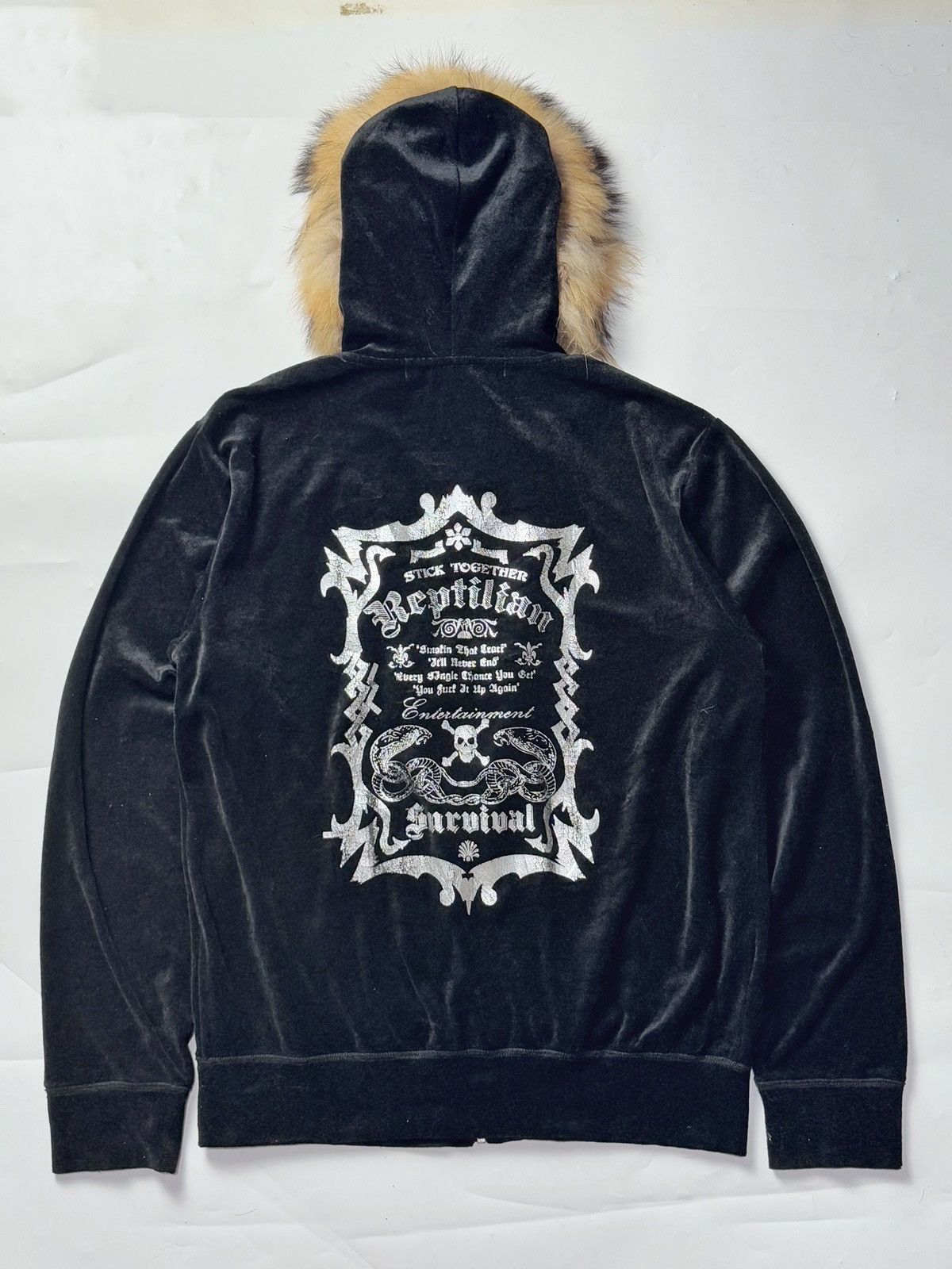Hysteric Glamour × Japanese Brand × Le Grande Bleu (L.G.B.) Age Core Crosses Poem Velvet Hoodie Ifsix Lgb Styled Size US L / EU 52-54 / 3 - 2 Thumbnail