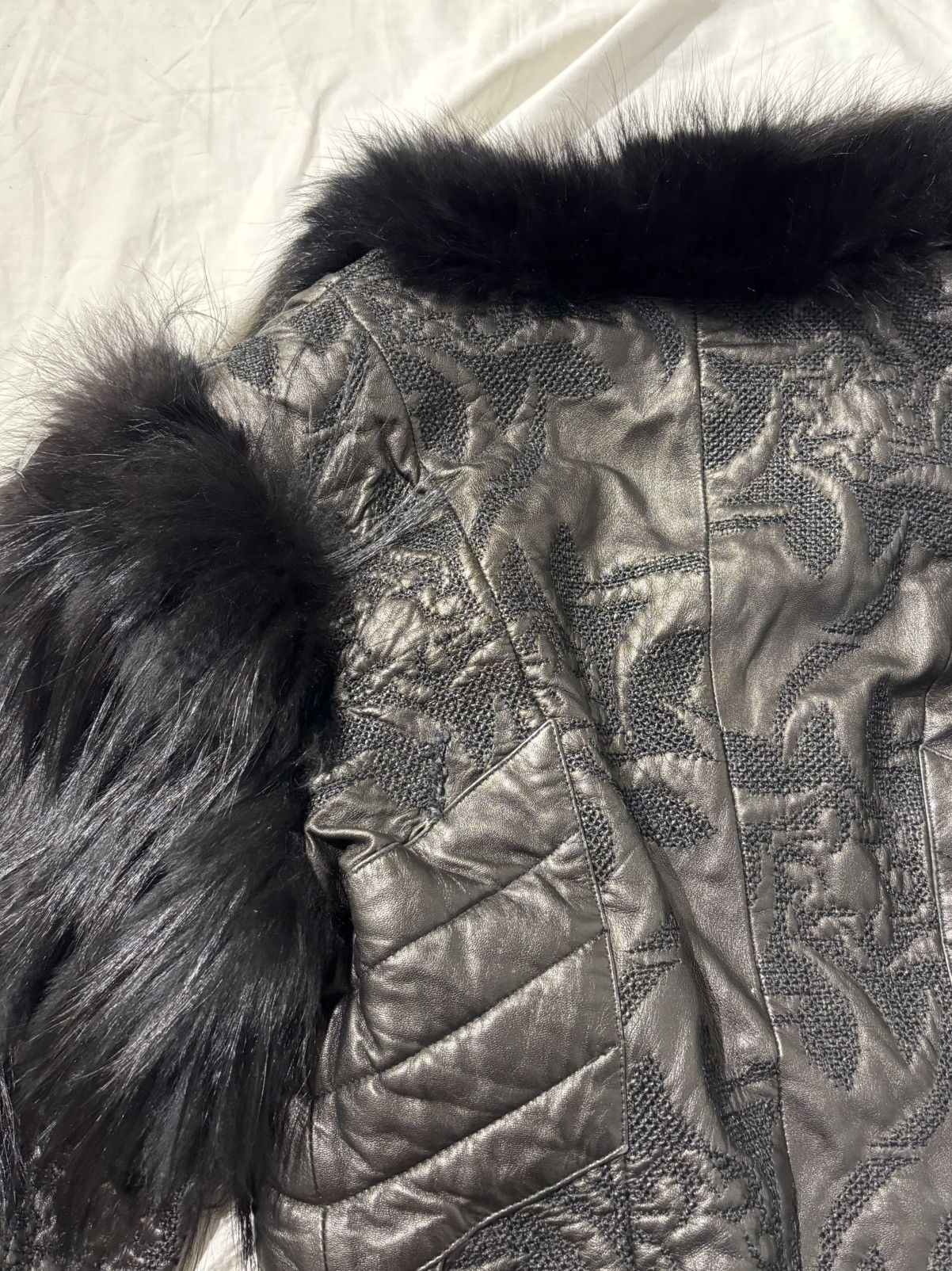 Seditionaries Vintage leather jacket with fur Size S / US 4 / IT 40 - 10 Thumbnail
