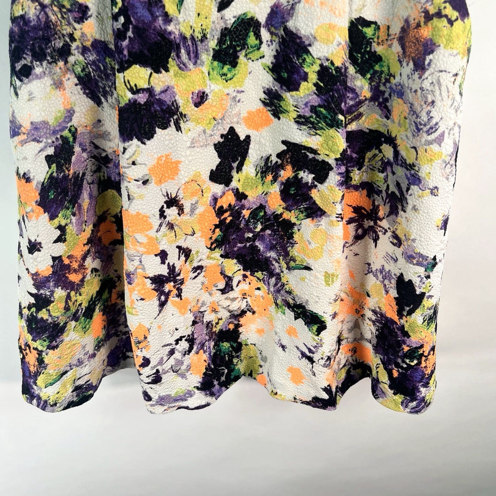 Anthropologie Maeve Anthropology Fit & Flare Dress Women’s Size 0 White/Purple NWT Size XS / US 0-2 / IT 36-38 - 4 Thumbnail