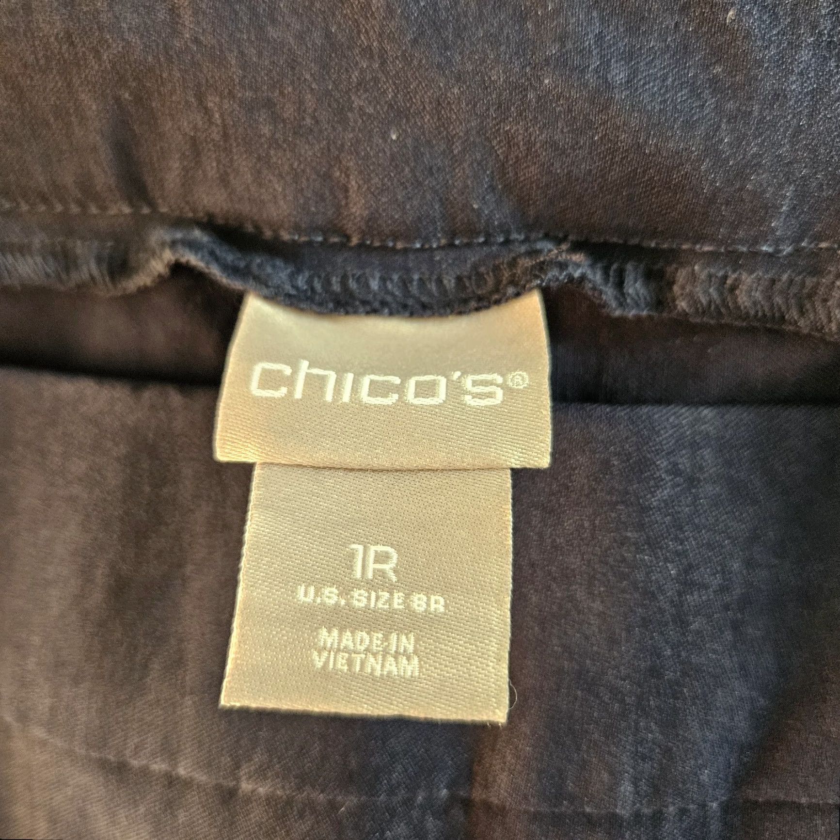 Vintage Chico's Womens Cropped Pants Sz 8 Blue Pull On High Rise Rayon Blend Shirt Size 30" / US 8 / IT 44 - 7 Thumbnail