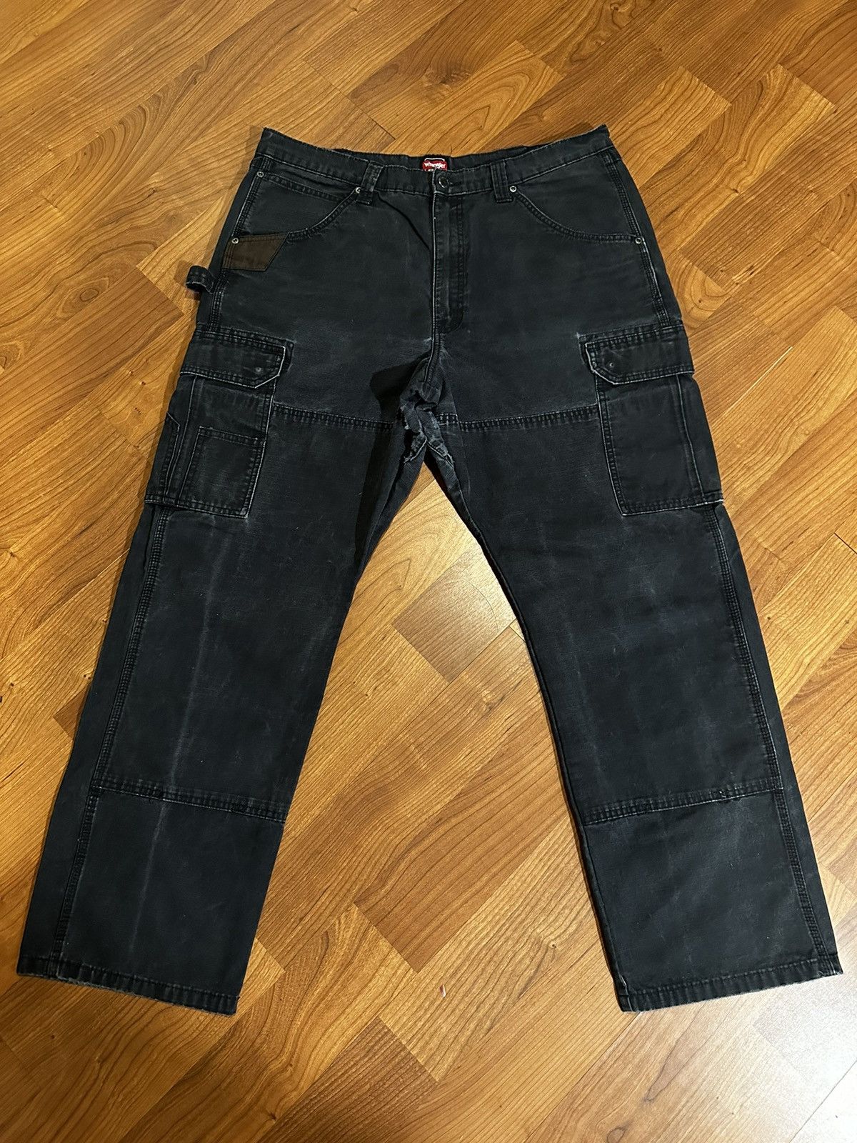 Carhartt Crazy Vintage Carhartt Style Double Knee Cargo Pants Black Size US 38 / EU 54 - 2 Thumbnail