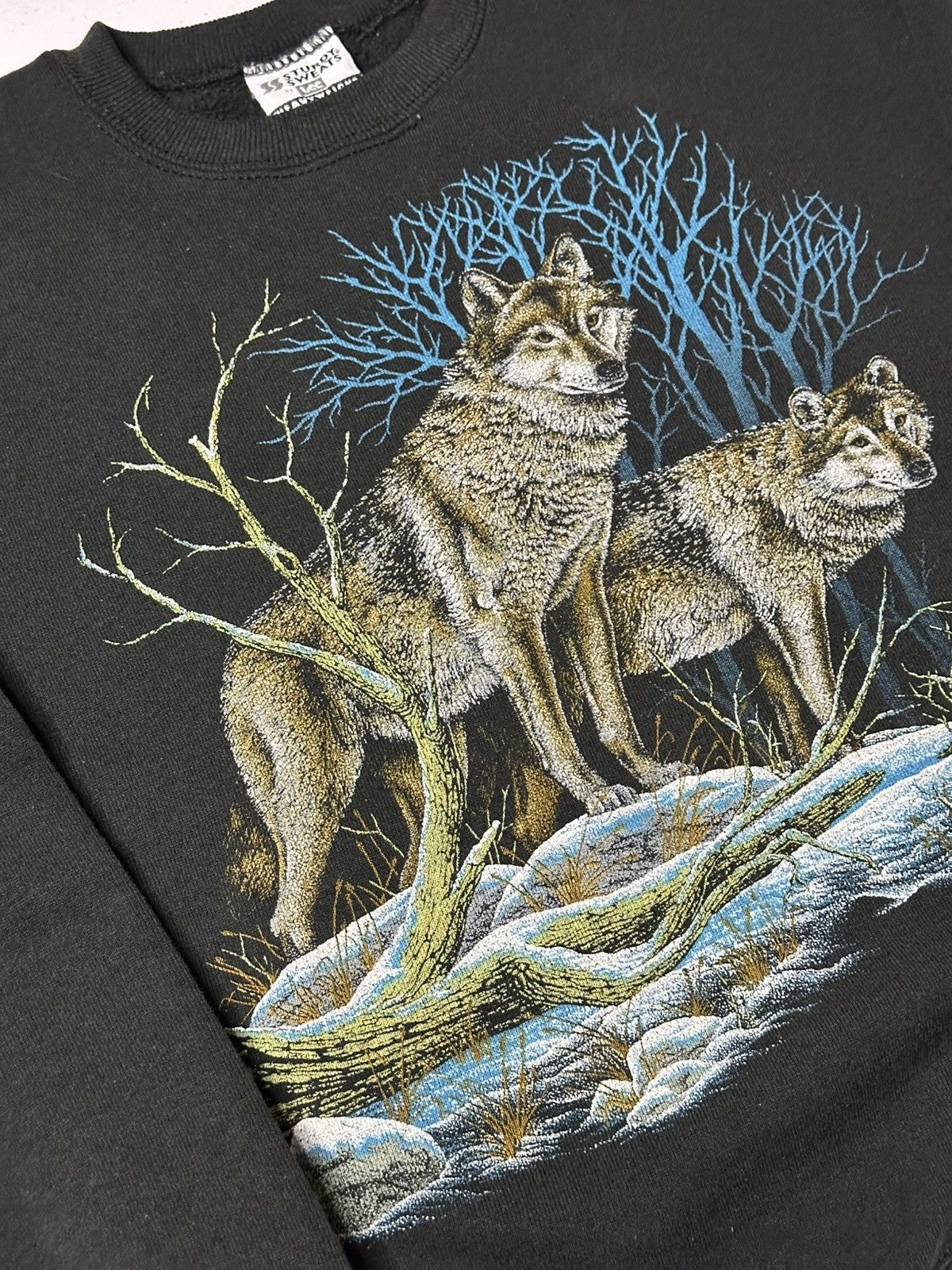 Vintage Vintage nature wolf animal graphic crewneck Size US S / EU 44-46 / 1 - 3 Thumbnail