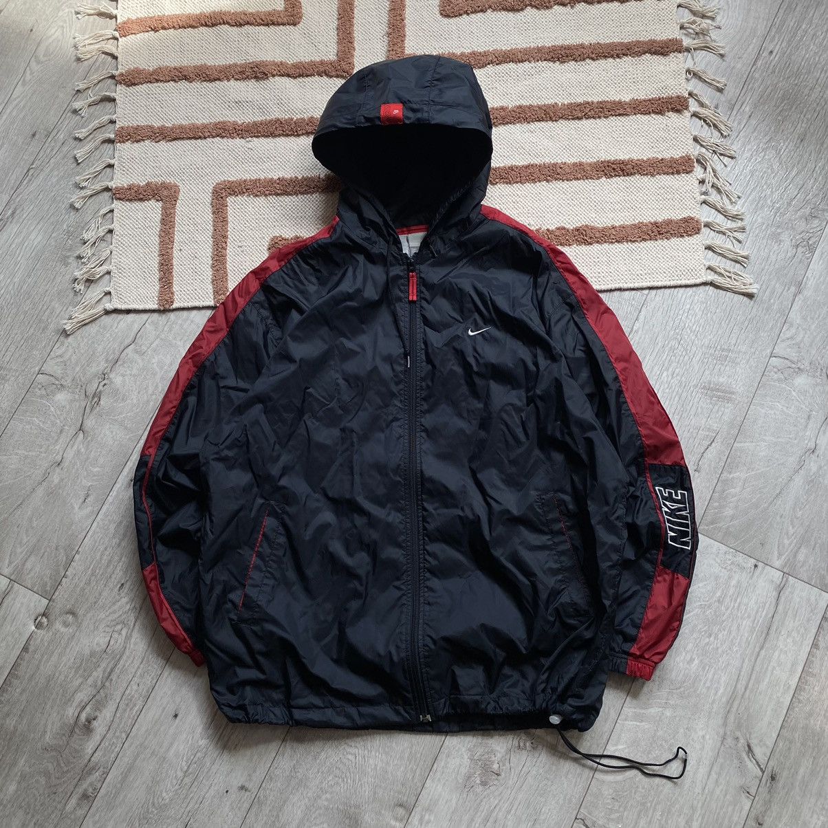 Nike × Vintage NIKE Y2K DRILL BIG LOGO TRACK NYLON JACKET Size US L / EU 52-54 / 3 - 1 Thumbnail