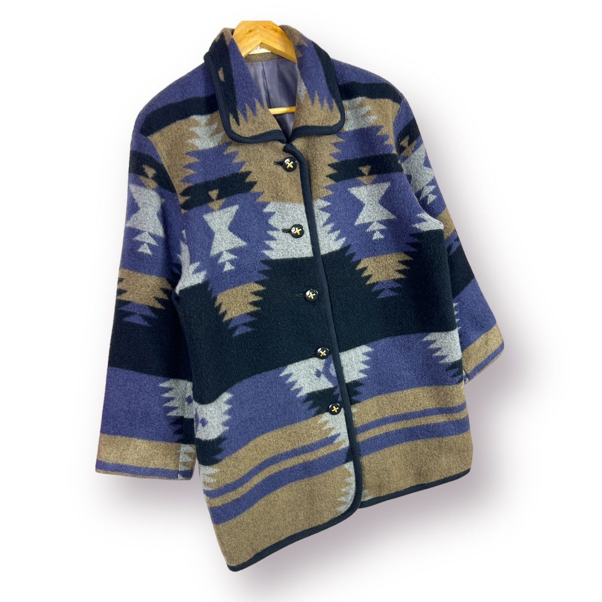Japanese Brand 🔥 CLEAN HEART COAT NAVAJO / CHIMAYO DESIGN Size L / US 10 / IT 46 - 3 Thumbnail
