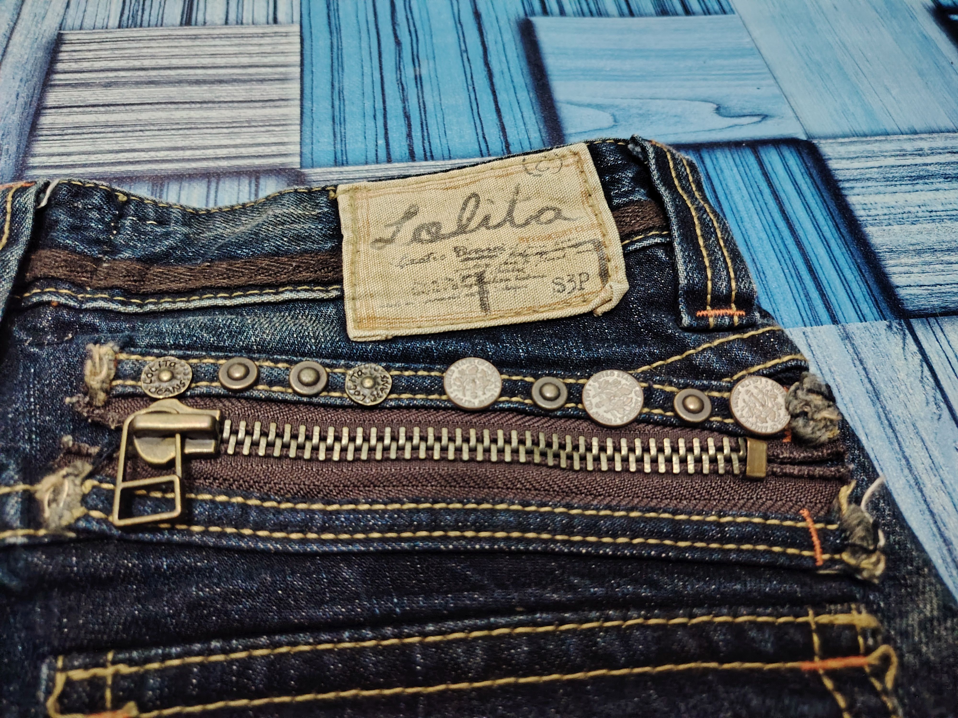 Japanese Brand Yoshitomo Nara Lolita Flared Mud Wash Distressed Size US 30 / EU 46 - 15 Thumbnail