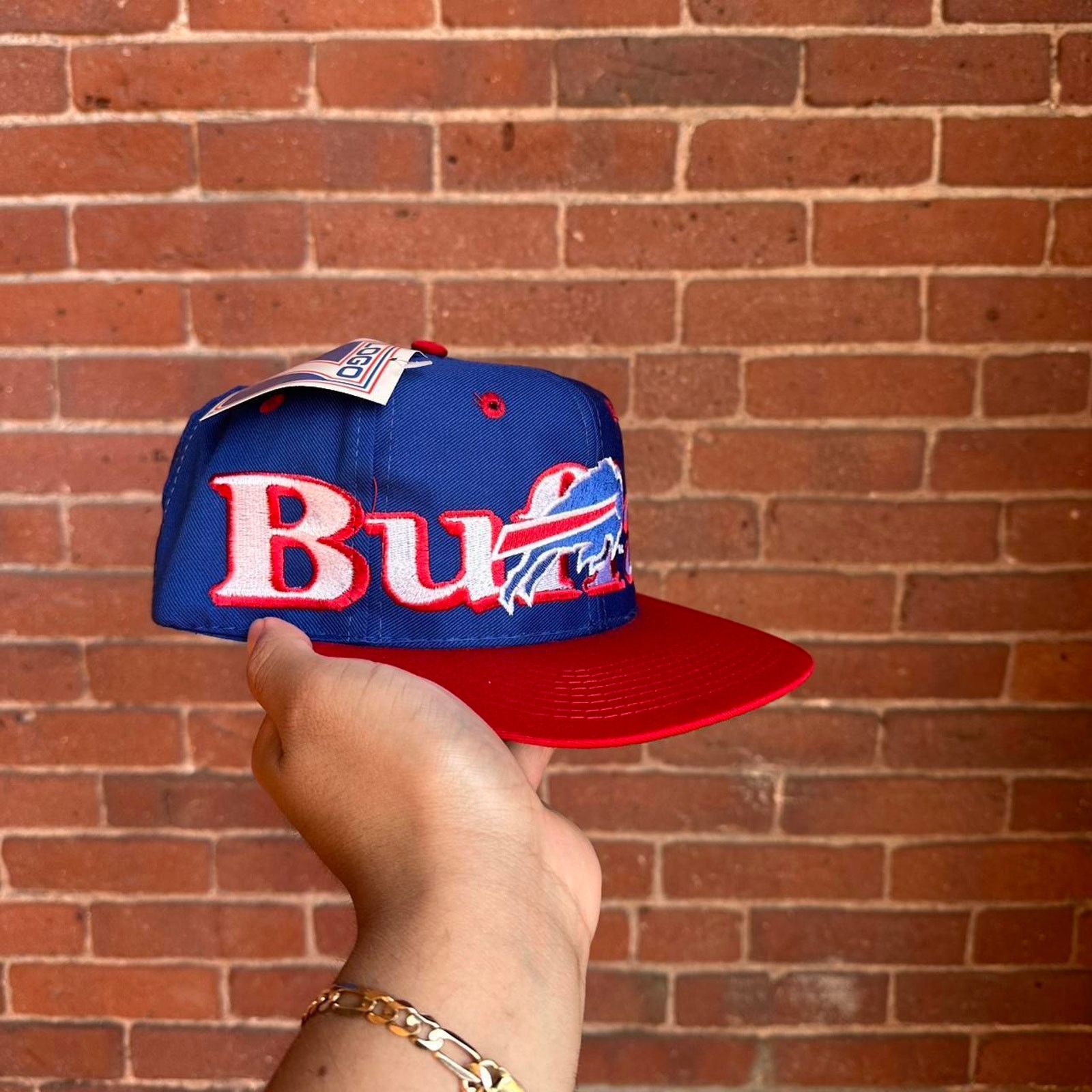 Logo 7 × Vintage Vintage Buffalo Bills Spell Out Snapback Hat Size ONE SIZE - 2 Thumbnail