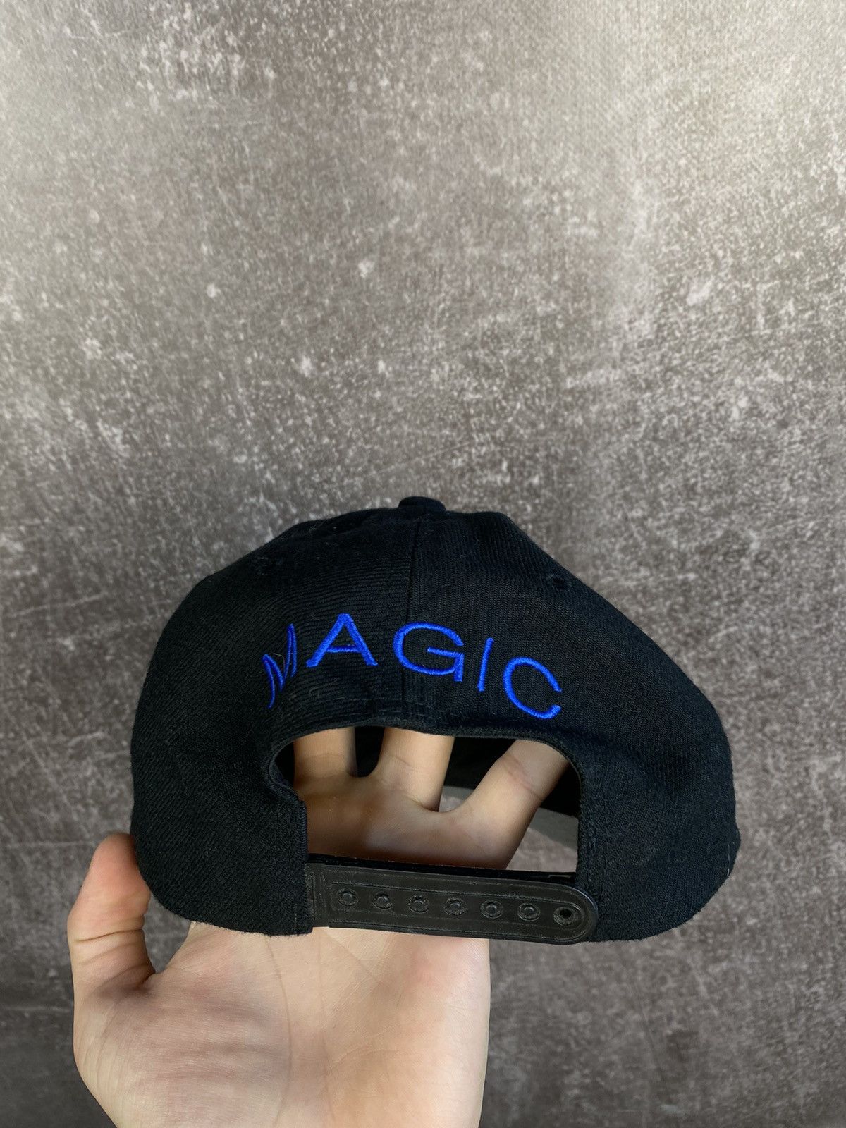 NBA × Vintage VINTAGE Orlando Magic Hat Cap Snap Blue Black Basket ball Size ONE SIZE - 4 Thumbnail