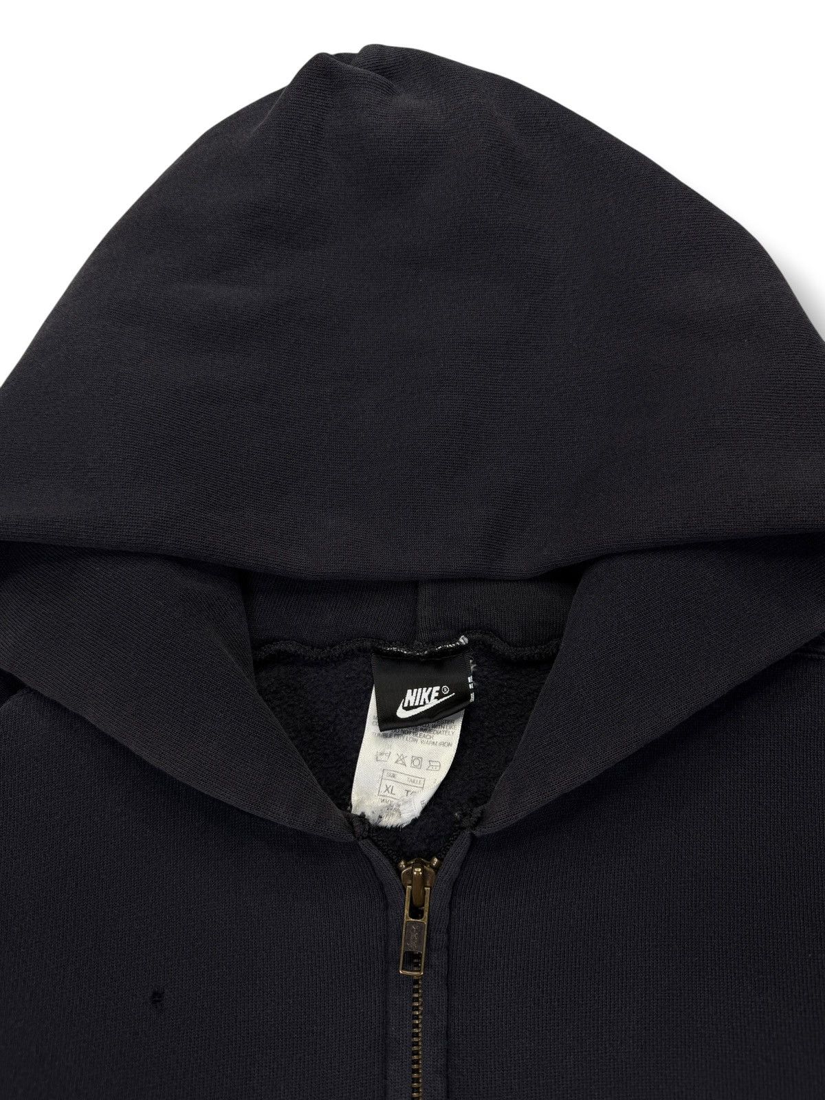 Nike Vintage 90’s Faded Black Nike Zip Up Hoodie Size US XL / EU 56 / 4 - 6 Thumbnail
