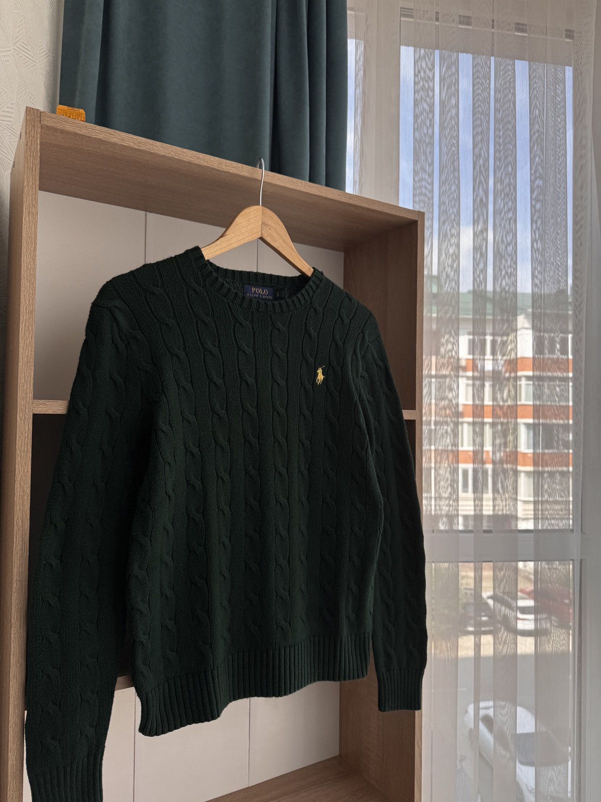 Polo Ralph Lauren × Vintage Vintage Polo Ralph Lauren Emerald Green Cable Knit Sweater Size S / US 4 / IT 40 - 6 Thumbnail