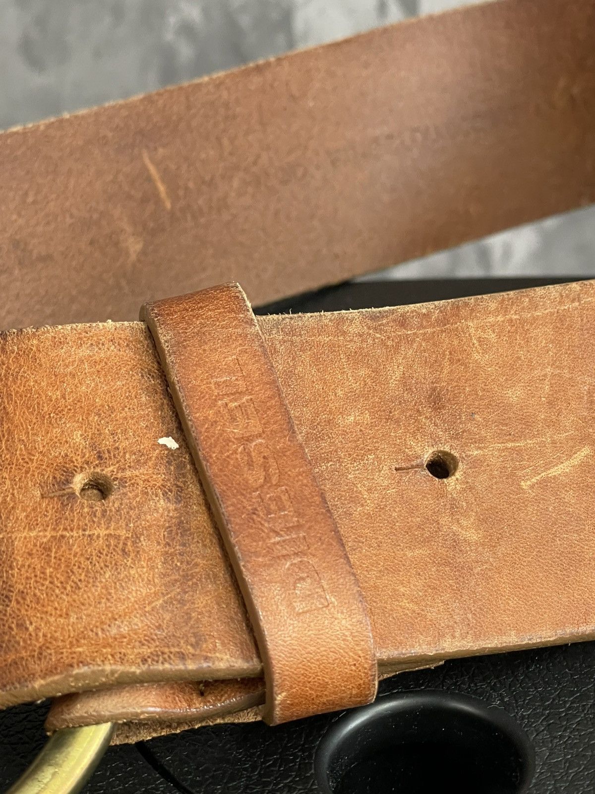 20471120 × Diesel × Japanese Brand Vintage Y2K Diesel Grunge Metal Buckle Leather Belt Size ONE SIZE - 9 Thumbnail