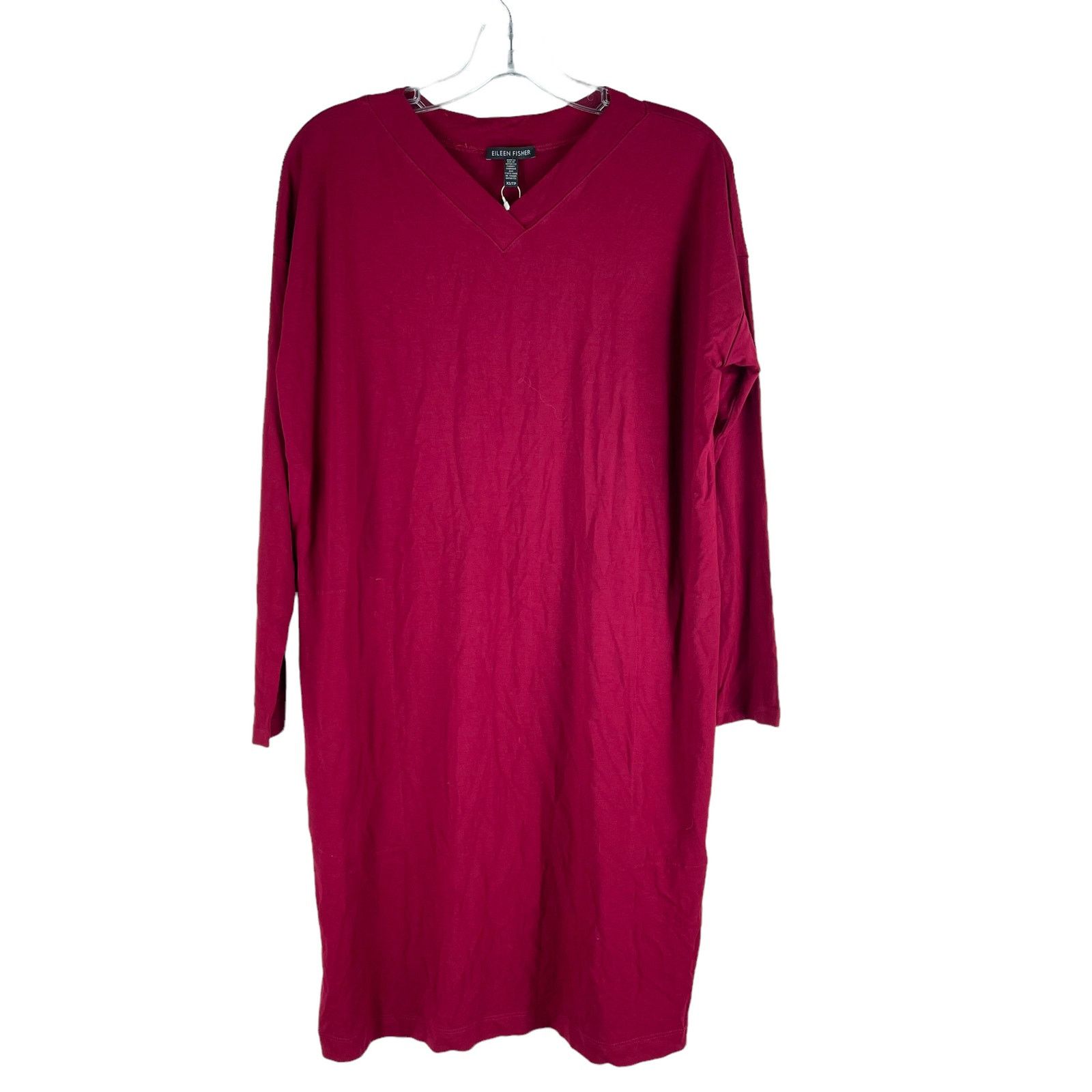 Eileen Fisher Viscose Jersey Knee Length Dress Pockets XS - krearack.com