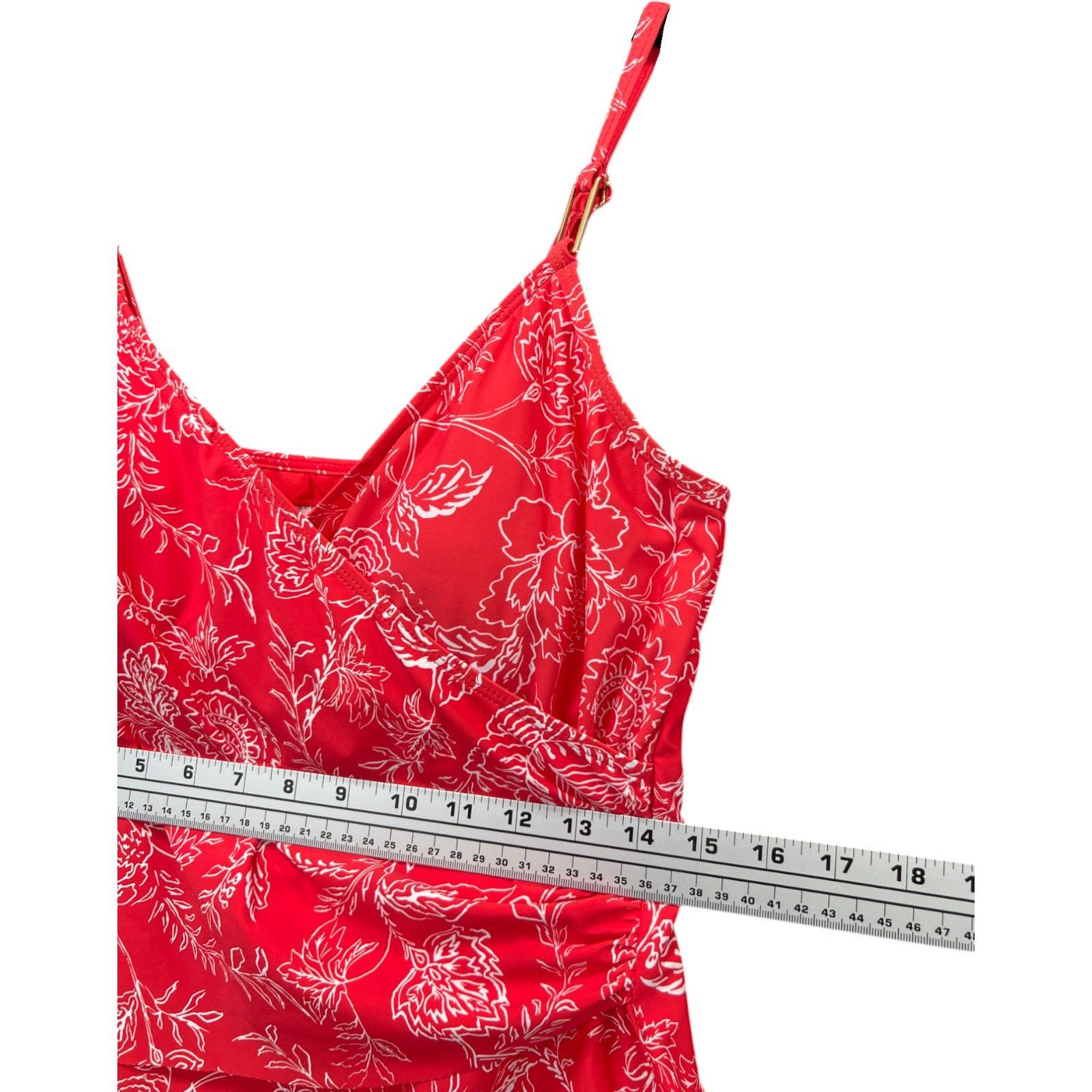 Other Liz Claiborne - Women's Lined Paisley Tankini Swimsuit Top - Size ONE SIZE - 6 Thumbnail
