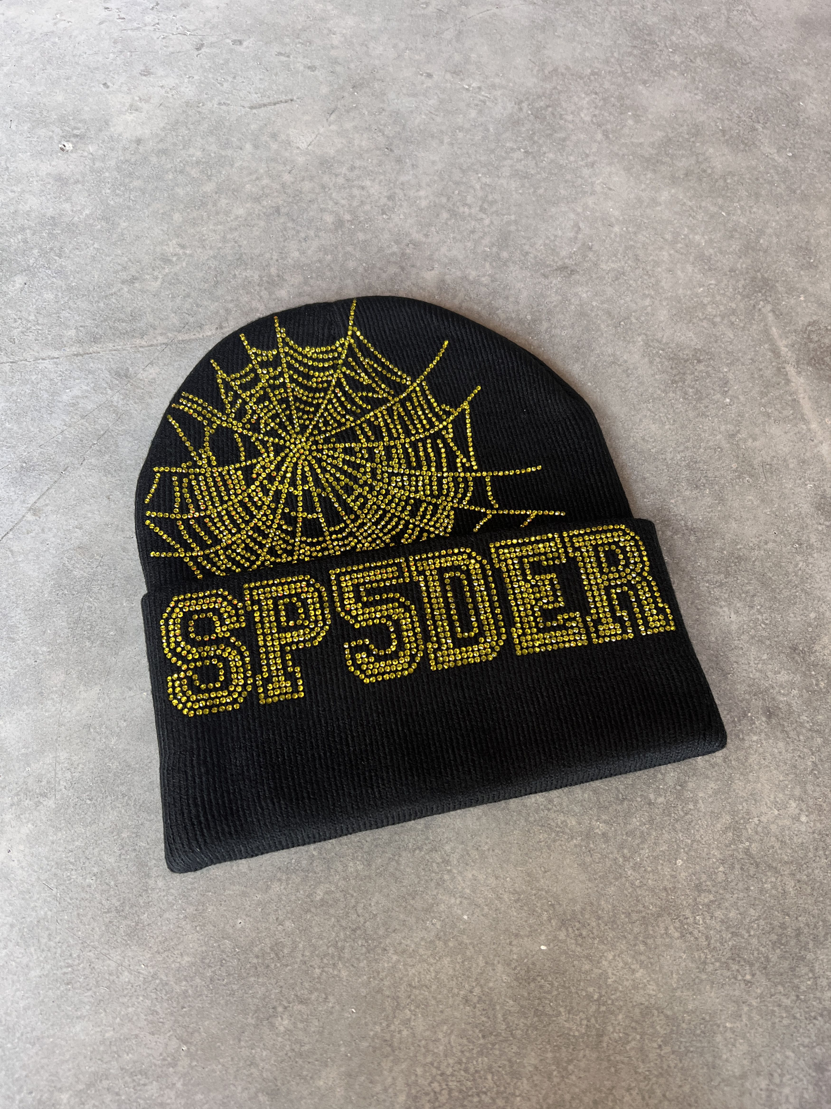 image of Spider Worldwide Sp5Der Web Beanie Black/yellow, Men's