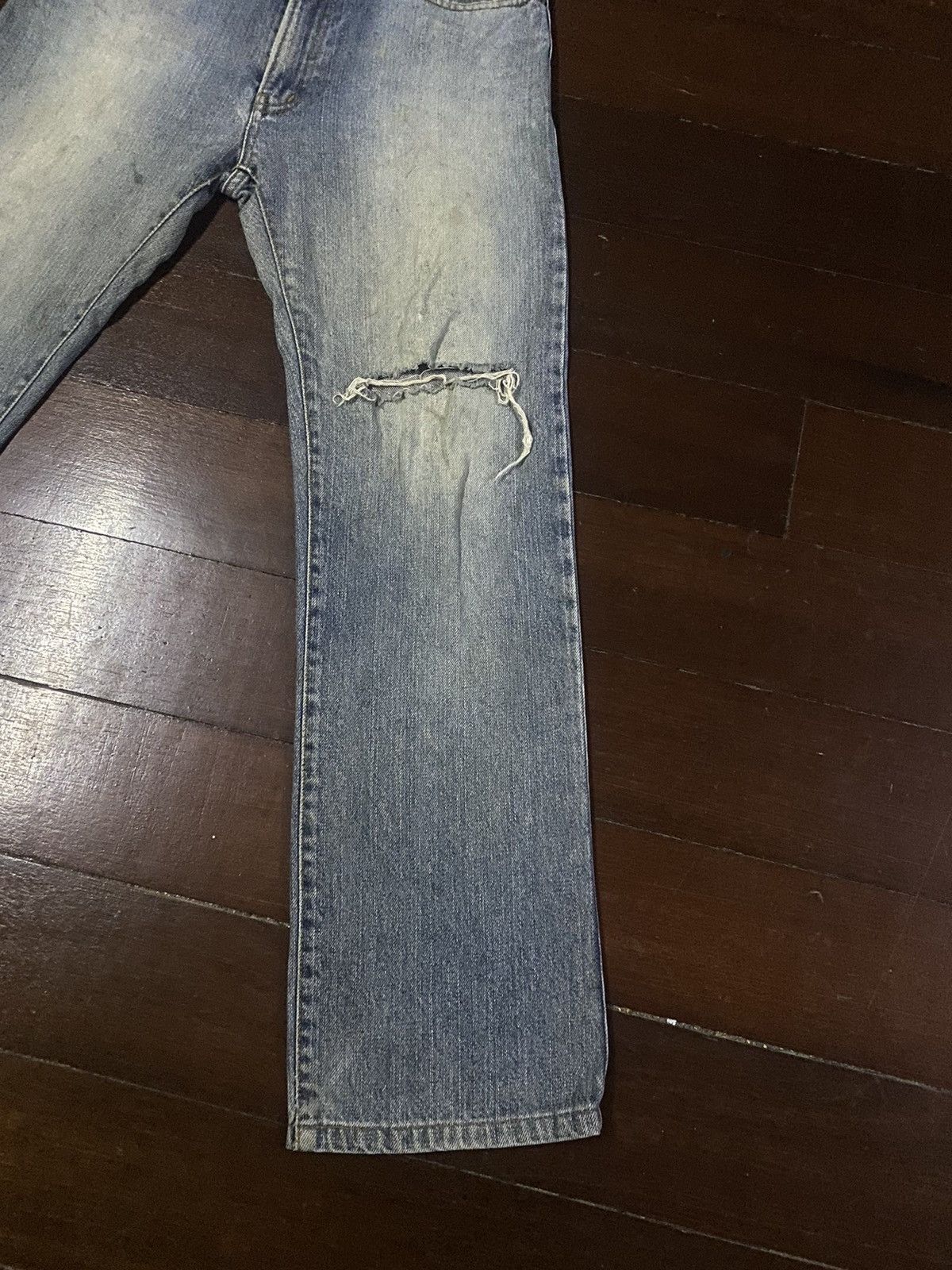 Armani × Giorgio Armani × Vintage Fire vintage ARMANI JEANS distressed mud wash flare Size US 32 / EU 48 - 4 Thumbnail