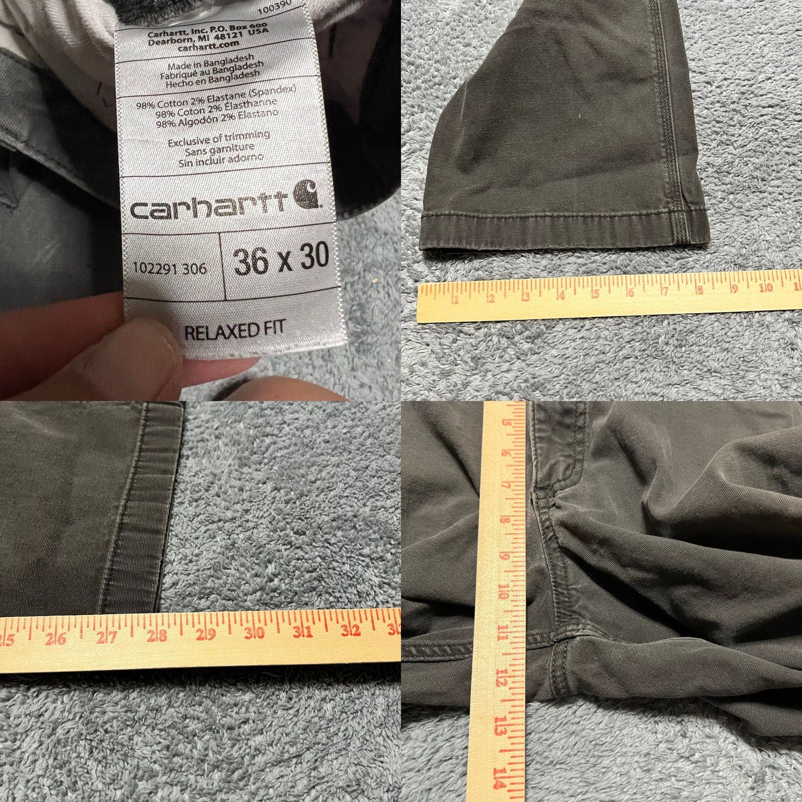 Carhartt Carhartt Pants Mens 36 x30 Relaxed Work Distressed Rugged Flex Gray 36 Regular Carpenter Mens Size US 36 / EU 52 - 8 Thumbnail