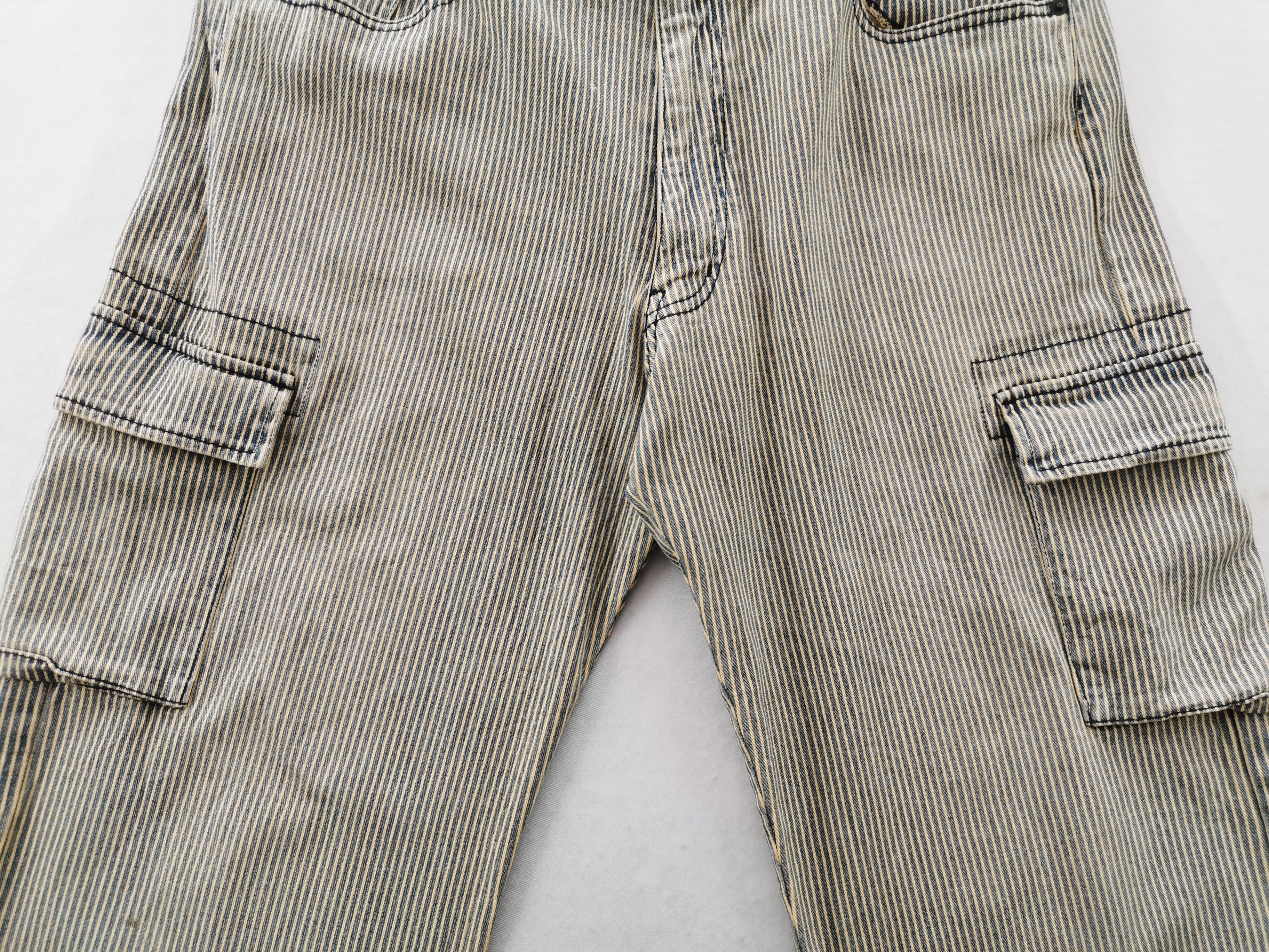 Vintage Vintage 90's BC Factory Hickory Cargo Denim Size 37 Size US 37 - 8 Thumbnail
