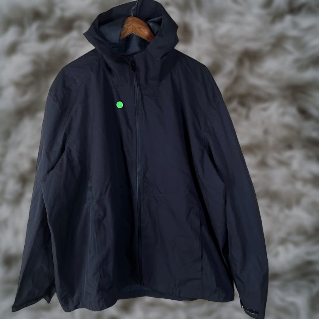Rains Mercer+Mettle Mens 3XL Black Hooded Rain Jacket Microsoft Logo Full Zip MM700 Jacket Size US XXL / EU 58 / 5 - 1 Thumbnail
