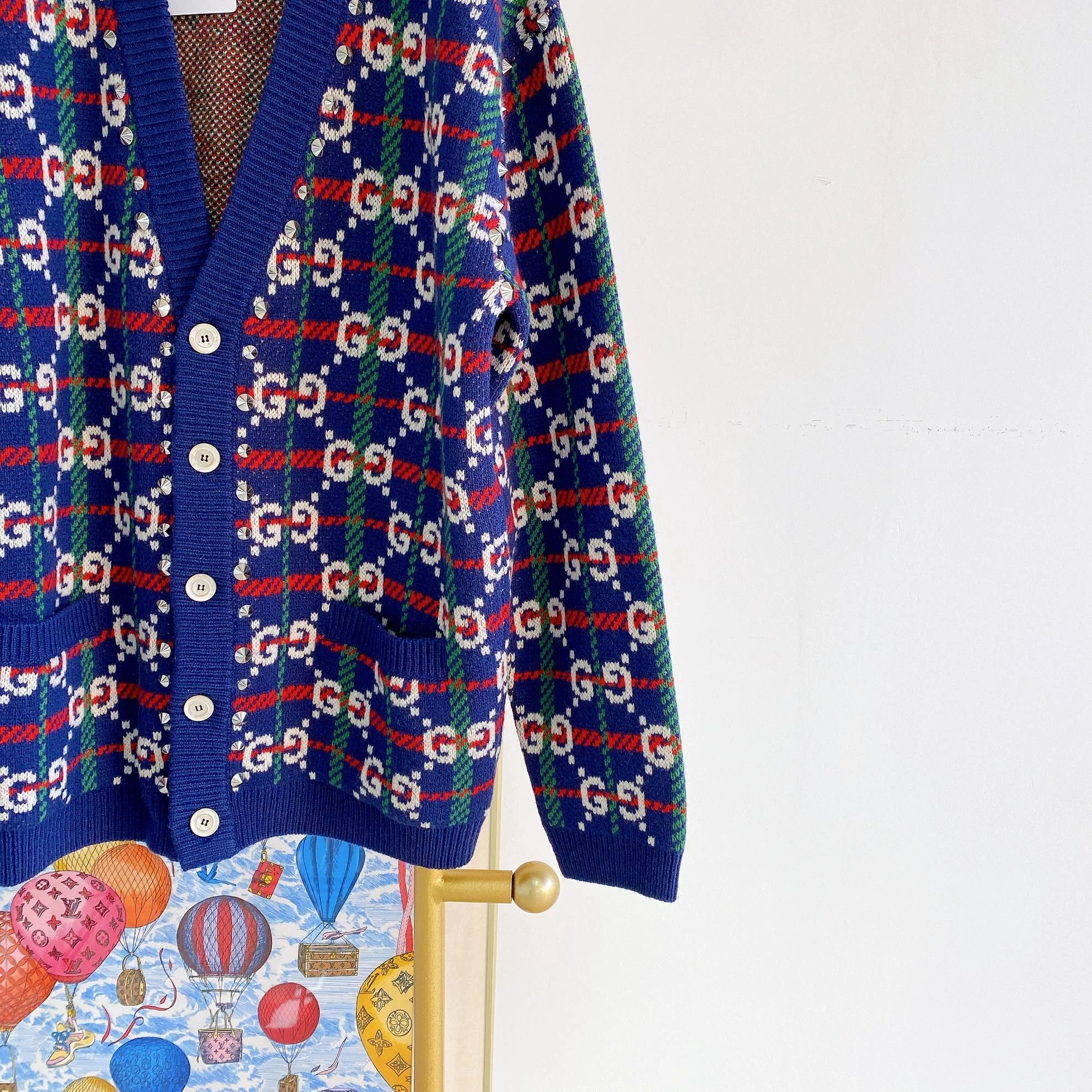 Gucci Gucci Full Logo Cardigan Jacket M Size US M / EU 48-50 / 2 - 4 Thumbnail