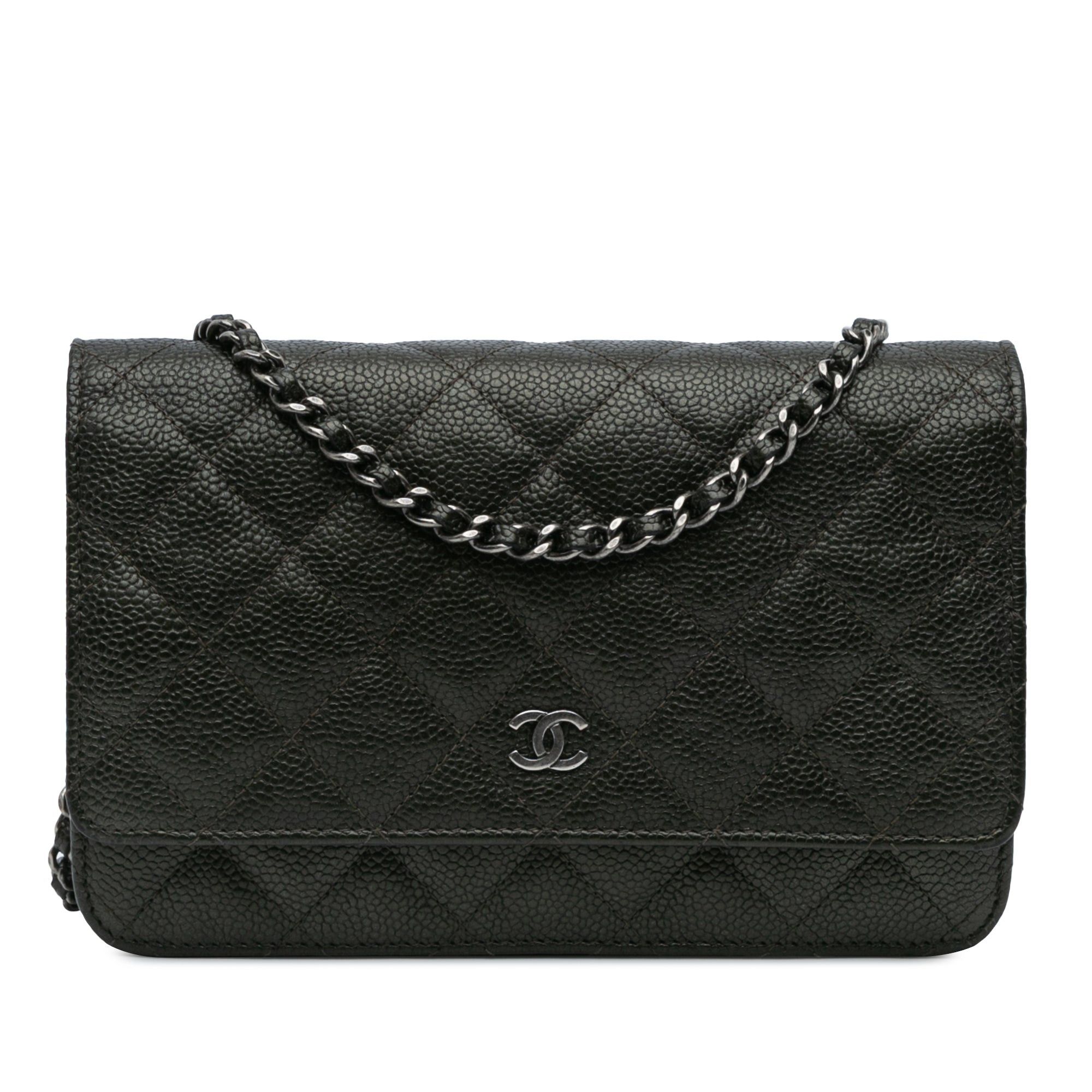 Chanel Chanel CC Quilted Caviar Wallet on Chain Black Size ONE SIZE - 1 Thumbnail