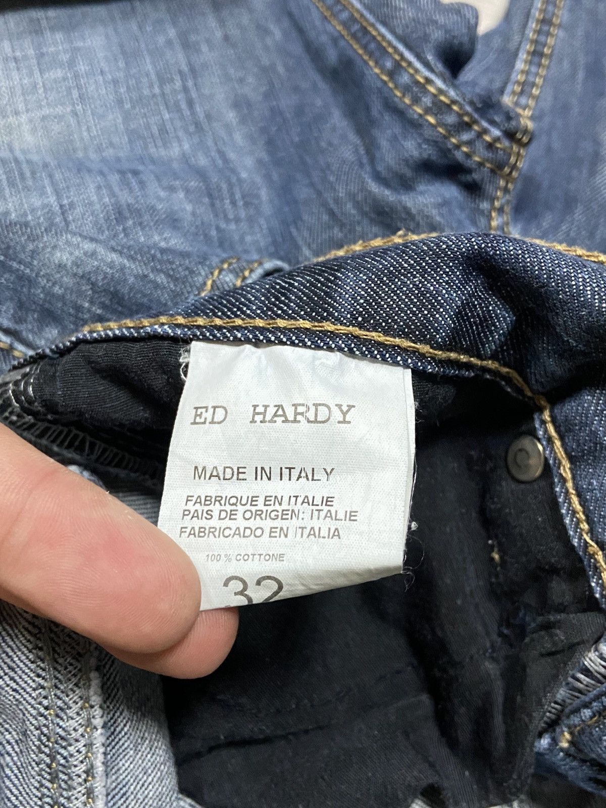 Ed Hardy Ed Hardy skull 💀 eagle big embro logo print vintage jeans Size US 32 / EU 48 - 10 Thumbnail