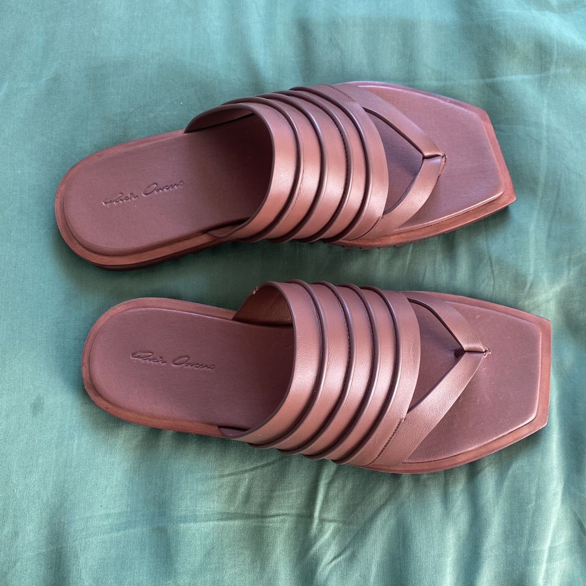 Rick Owens Rick Owens Leather Sandals (IT0108) Size US 8 / EU 41 - 7 Thumbnail
