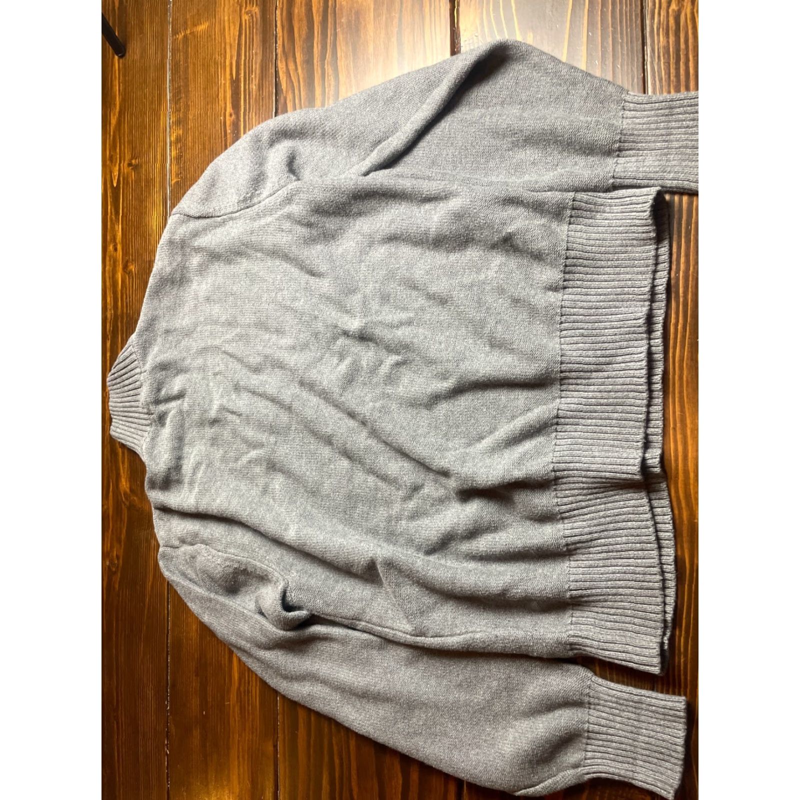 Pronto Uomo Pronto Uomo Sweater Men XL Gray Quarter Zip V-Neck Long Sleeve Ribbed Edge Pullover Size US XL / EU 56 / 4 - 7 Thumbnail