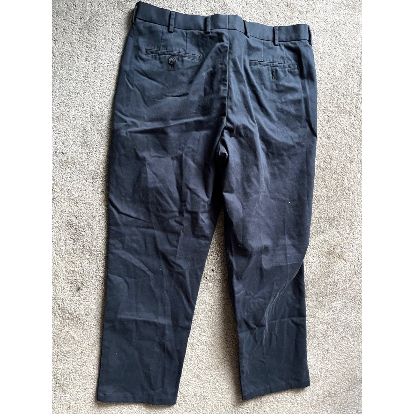 Charles Tyrwhitt Charles Tyrwhitt Pants 38x28 Deep Navy Blue Cotton Classic Slim Fit Men 38 Inseam 28 Flat Front Button Zip Size US 38 / EU 54 - 3 Thumbnail