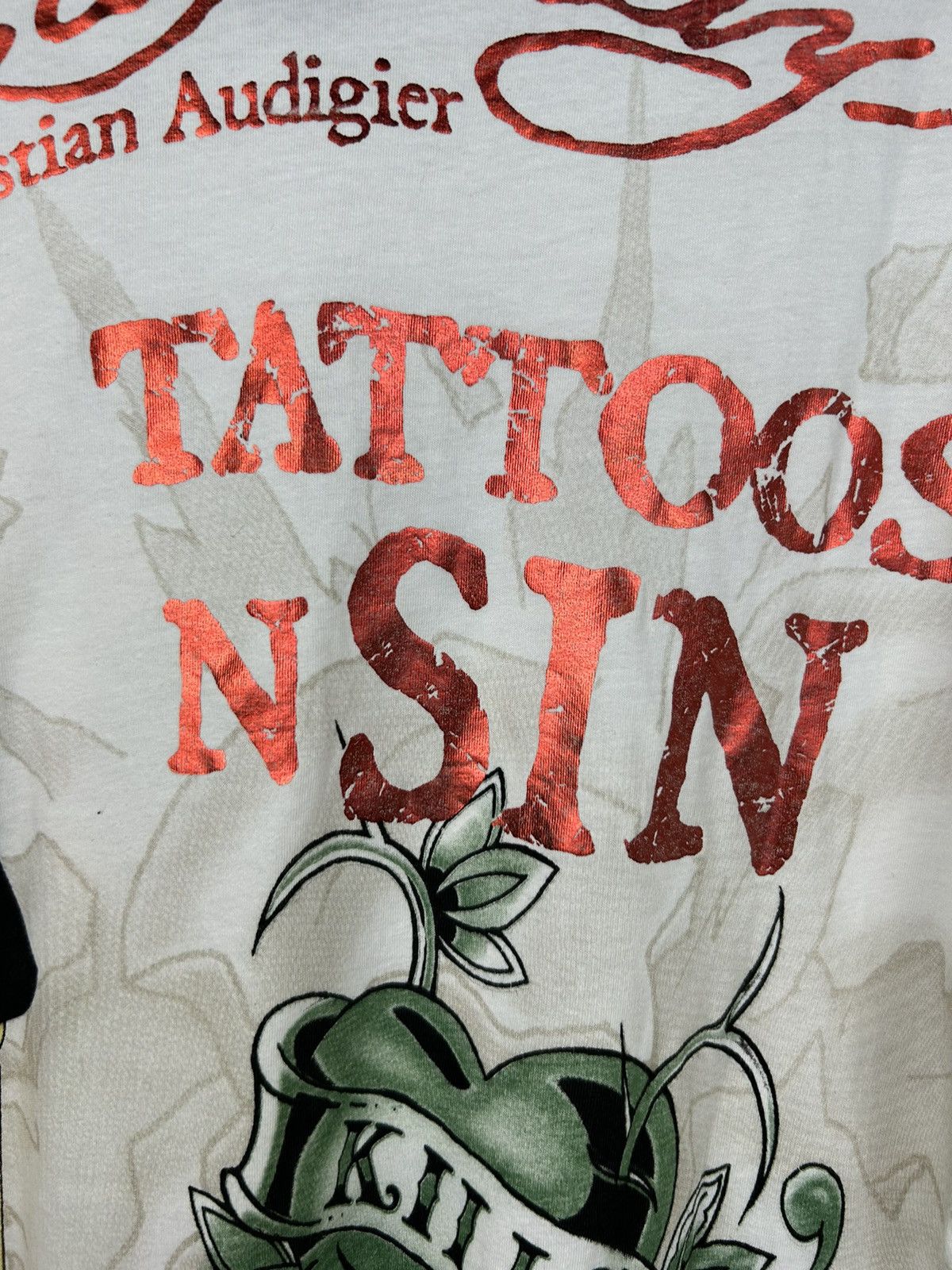 Christian Audigier × Ed Hardy × Vintage Ed Hardy by Christian Audigier All Over Printed T-Shirt Size US S / EU 44-46 / 1 - 10 Thumbnail