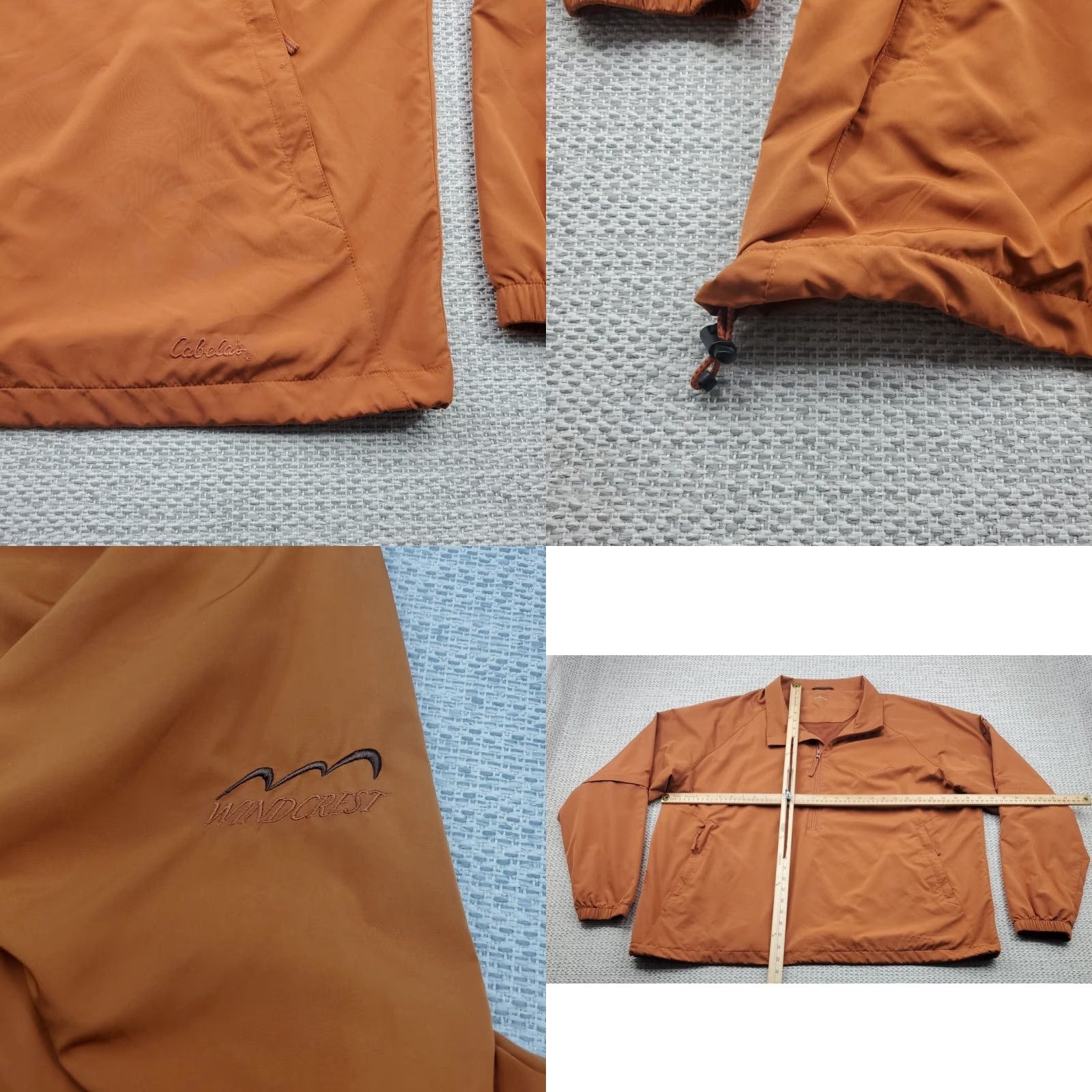 Vintage Cabela's Windcrest 1/2 Zip Pullover Jacket Mens 2XL Orange Zip Off Sleeves Windbreaker Solid Size US XXL / EU 58 / 5 - 8 Thumbnail