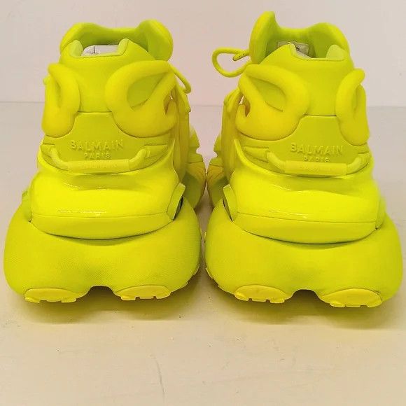 Balmain Balmain Unicorn Low-Top Neon Chunky Sneakers - EU44/US11 Size US 11 / EU 44 - 11 Thumbnail