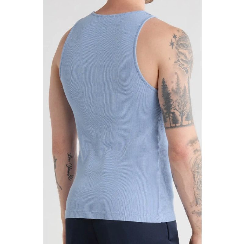 Off-White Stretch Cotton Logo Tank Off-White Blue Size US M / EU 48-50 / 2 - 2 Thumbnail