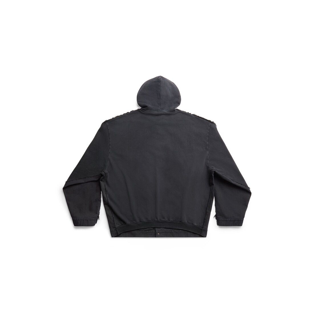 Balenciaga oc11z0125 Hybrid Hooded Jacket in Black Size US M / EU 48-50 / 2 - 2 Thumbnail