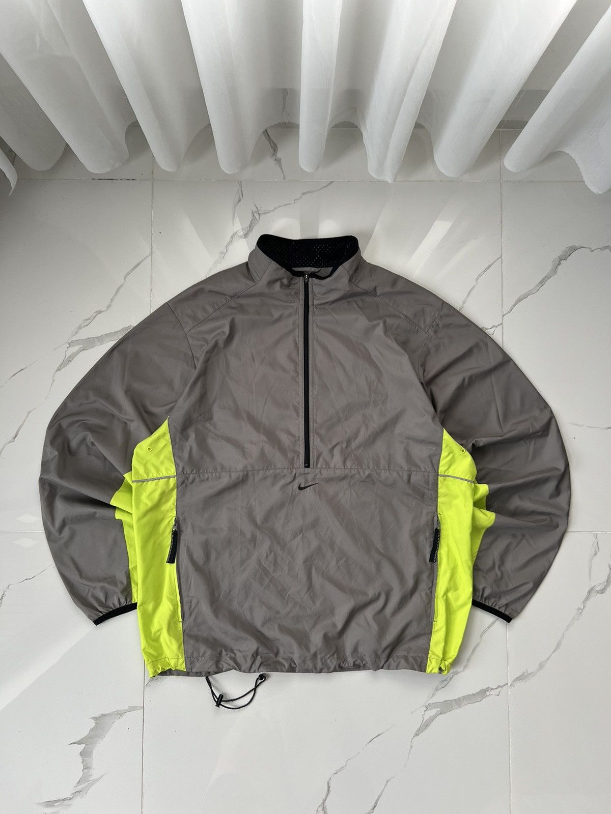 90's NIKE CENTR SWOOSH 1/2 HALF ZIP ANORAK TRACK JACKET Y2K